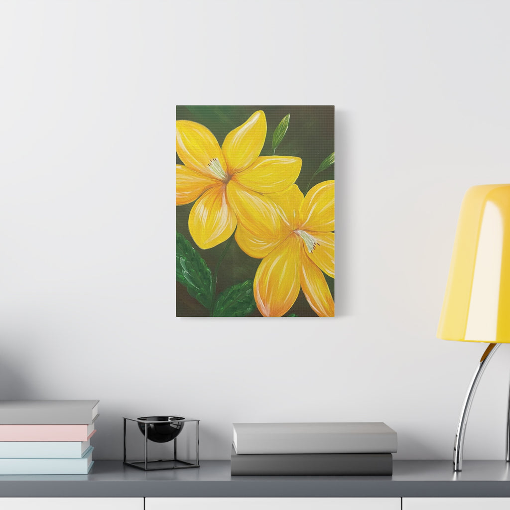 Golden Bloom Canvas Wall Art