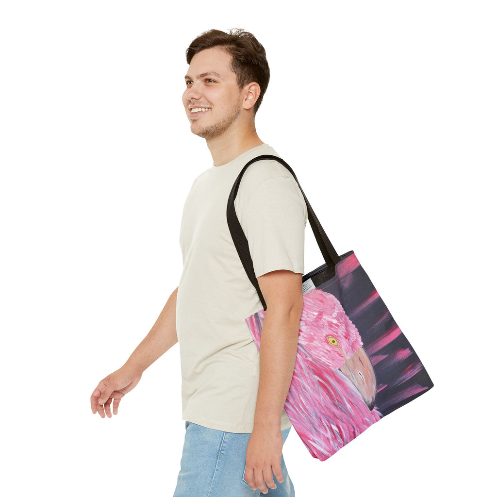 Feathered Grace Hand Painted Tote Bag