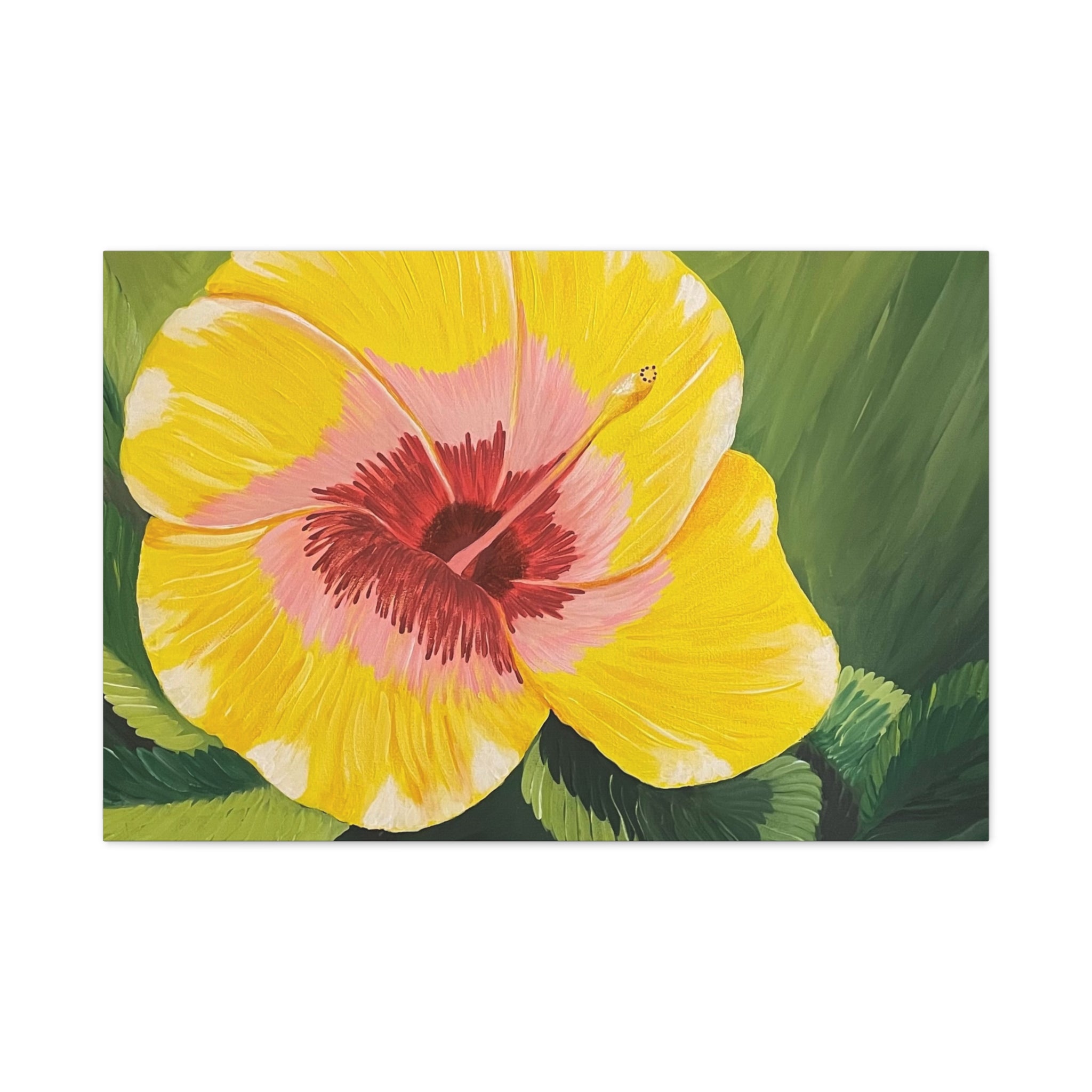 Blushing Sunrise Abstract Art Canvas - Contemporary Wall Decor