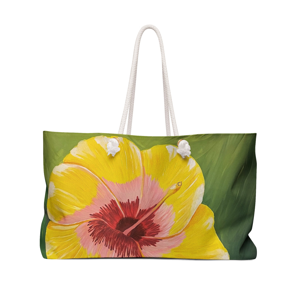 Blushing Sunrise Tote Bag with Hand Painted Designs