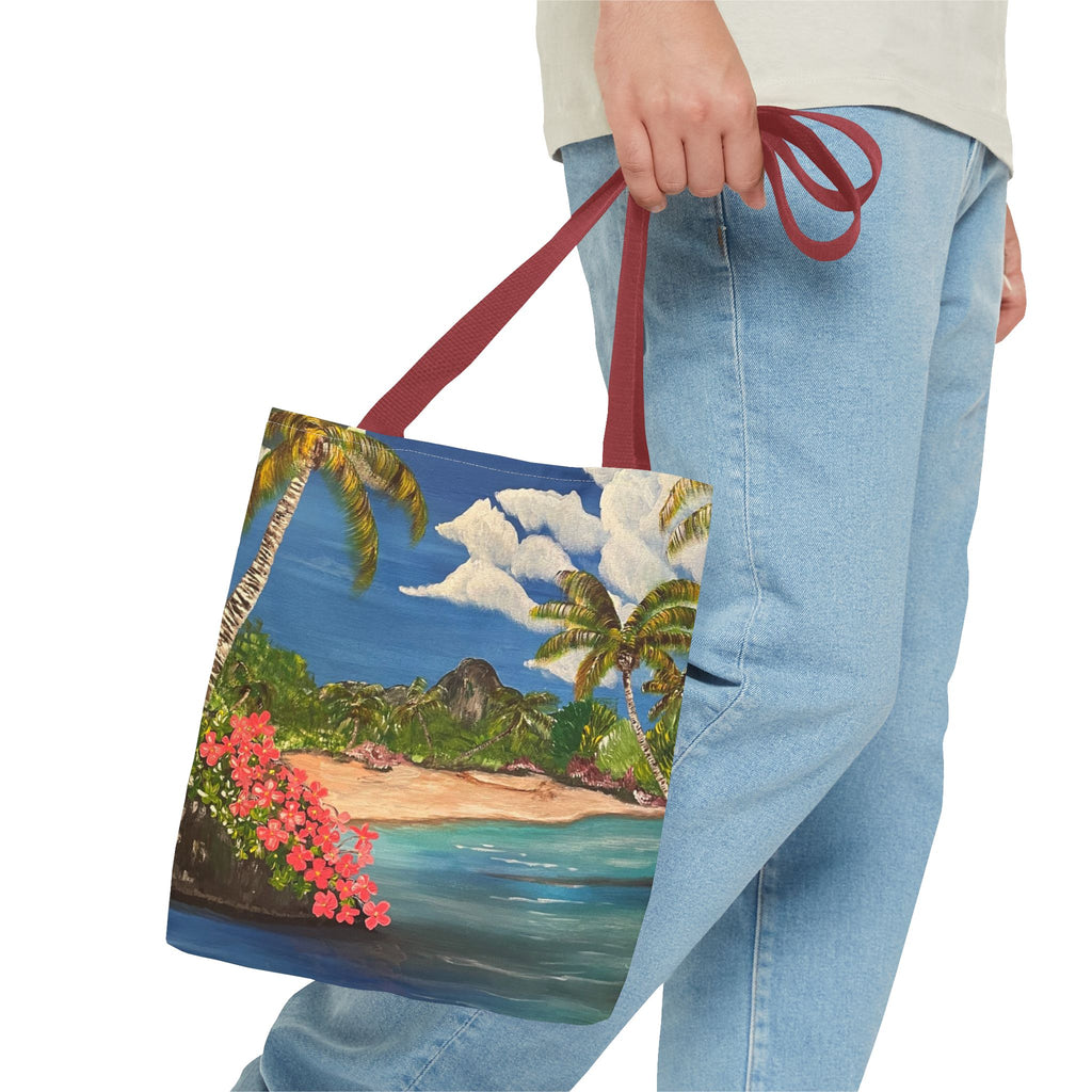 Blooming Paradise Hand Painted Tote Bag