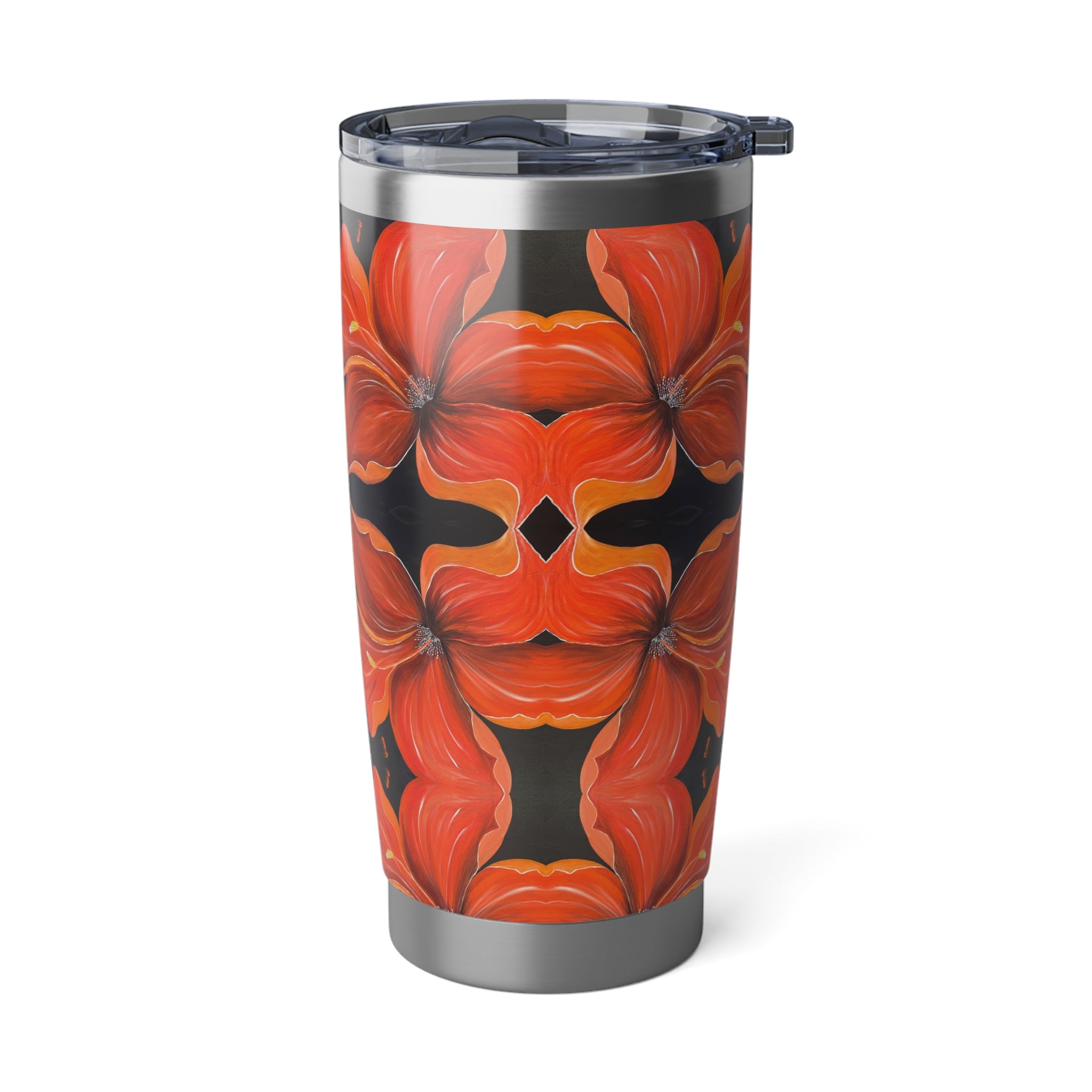 Scarlet Veil Tumbler | Vagabond 20oz Insulated Drinkware, Summer Travel Mug, Gift for Nature Lovers, Eco-Friendly Hydration