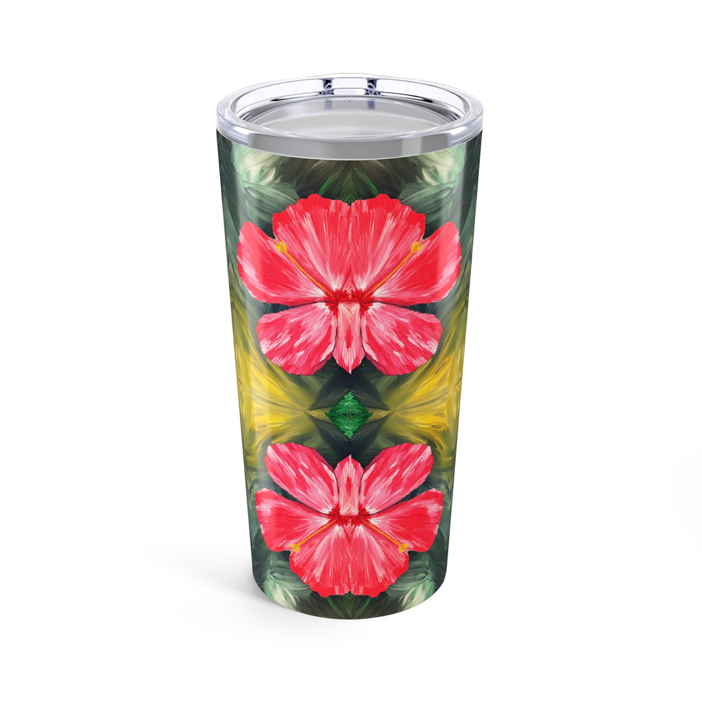 Hibiscus Hues 20oz Artistic Tumbler - Perfect Hand Painted Gift