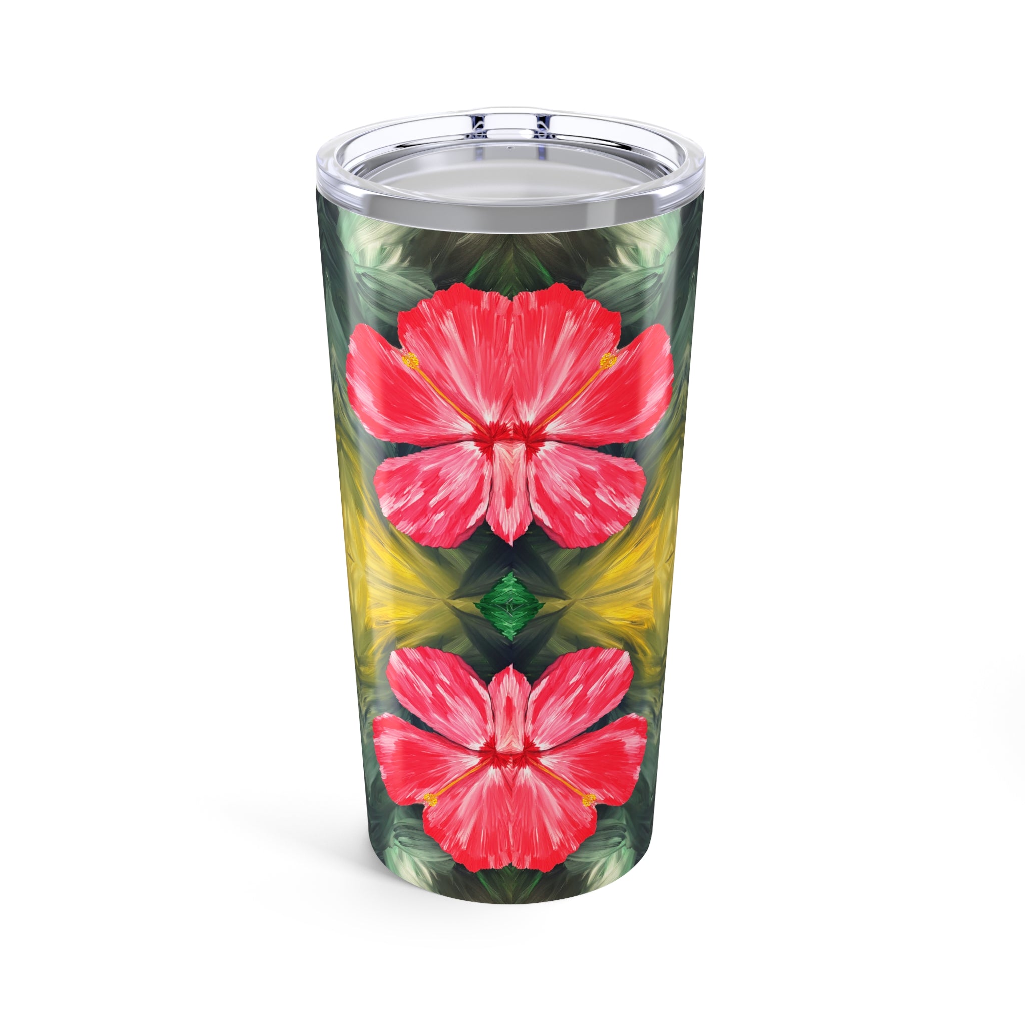 Hibiscus Hues 20oz Artistic Tumbler - Perfect Hand Painted Gift