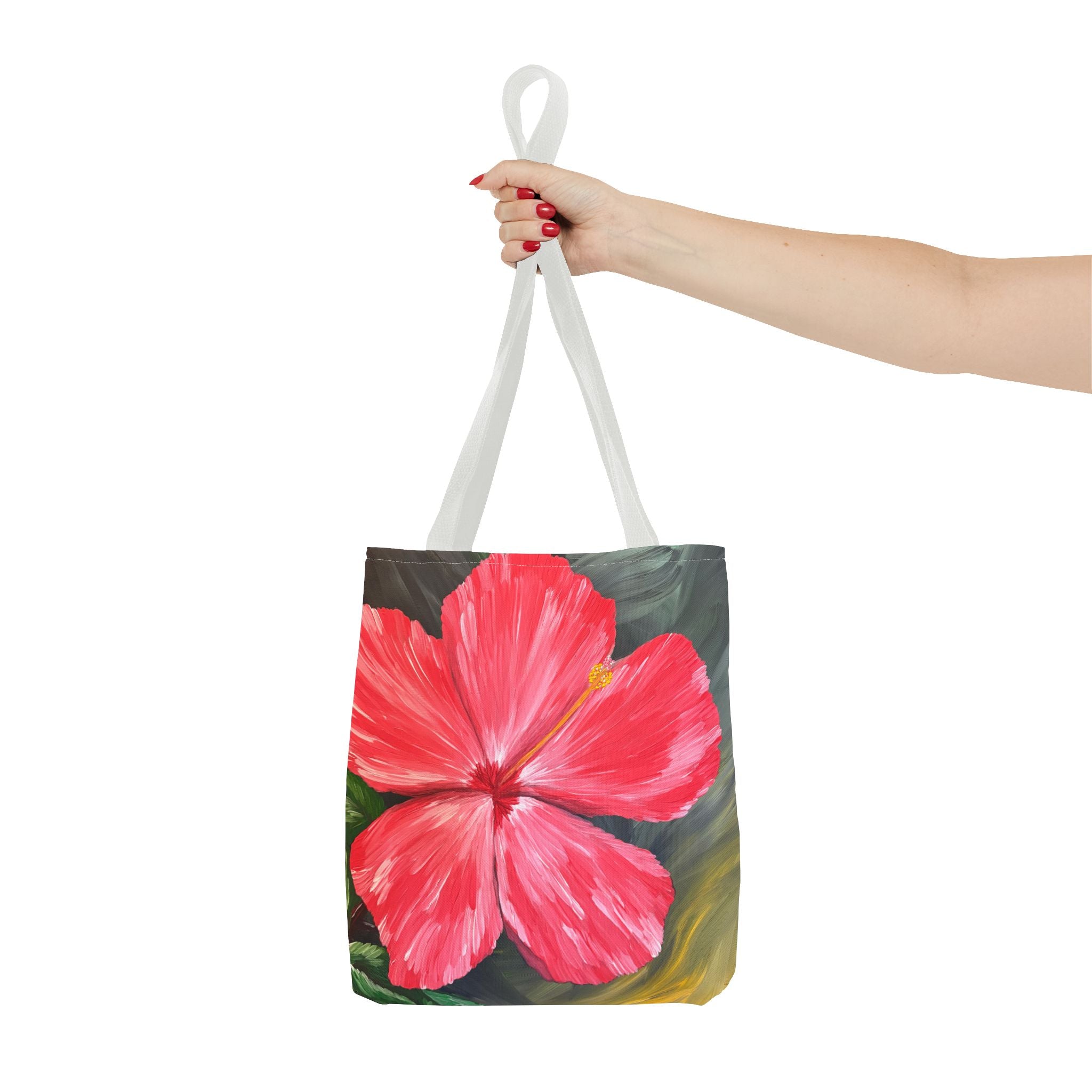 Hibiscus Hues Hand Painted Tote Bag