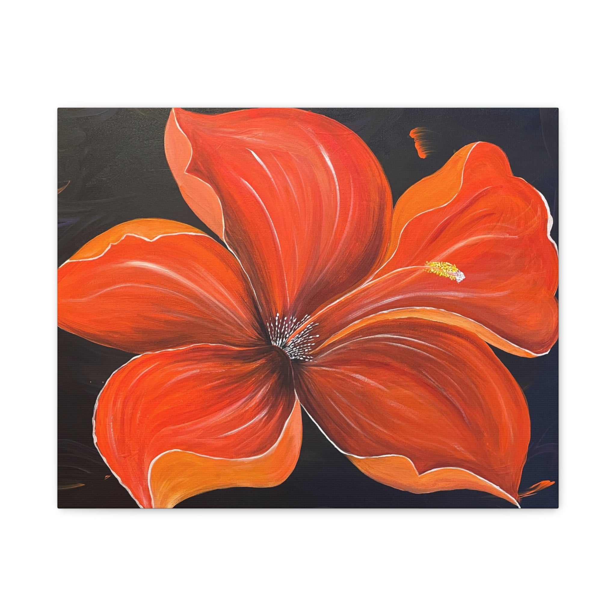 Scarlet Veil Abstract Art Canvas - Contemporary Wall Decor