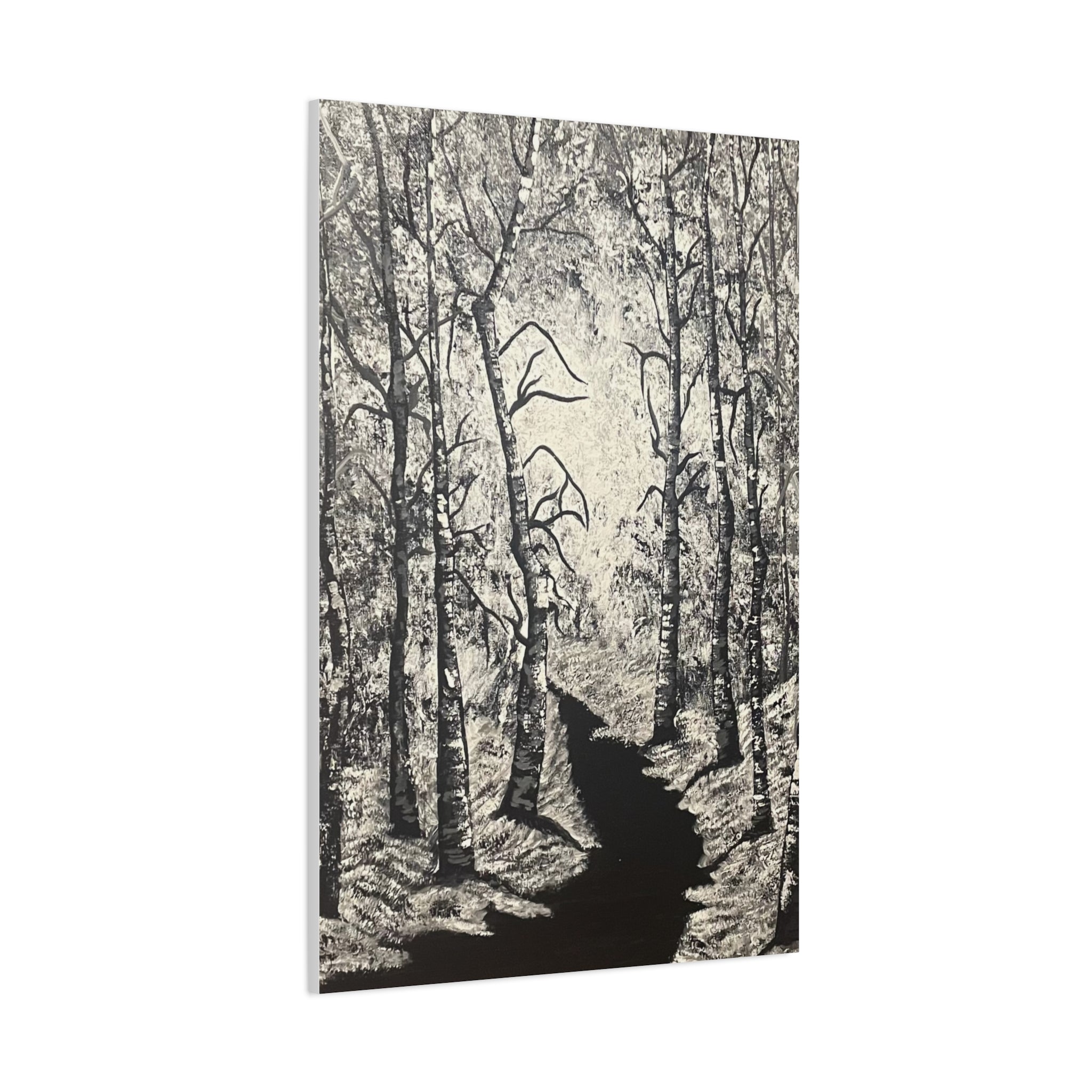 Silver Shadows Canvas Wall Art