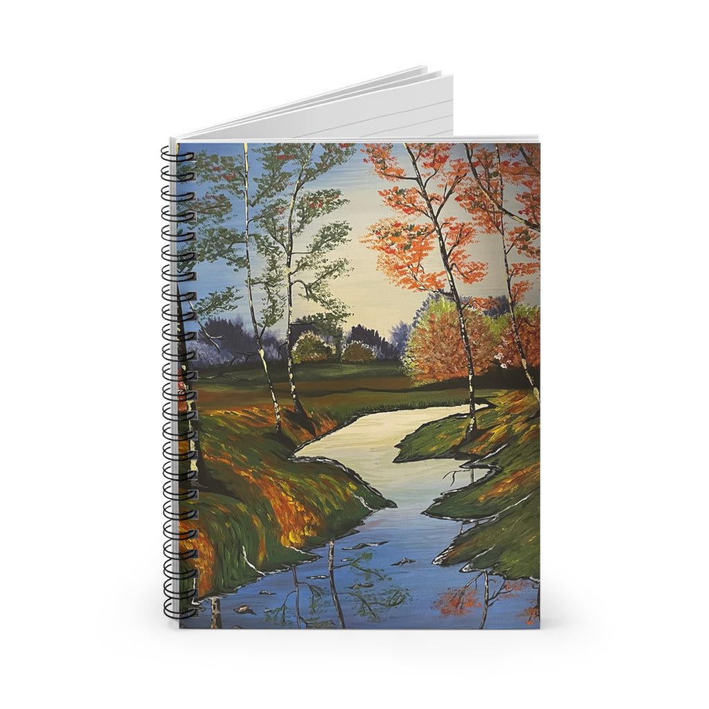 Whispering Birches Hand-Painted Spiral Notebook
