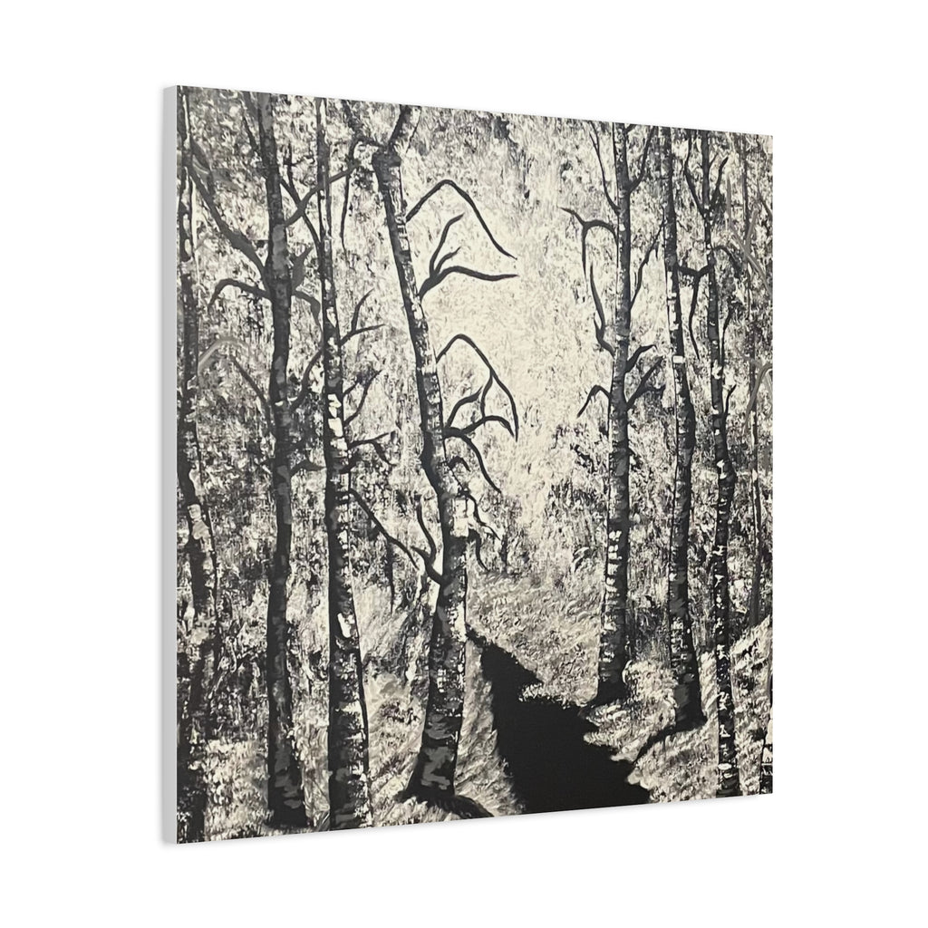 Silver Shadows Canvas Wall Art