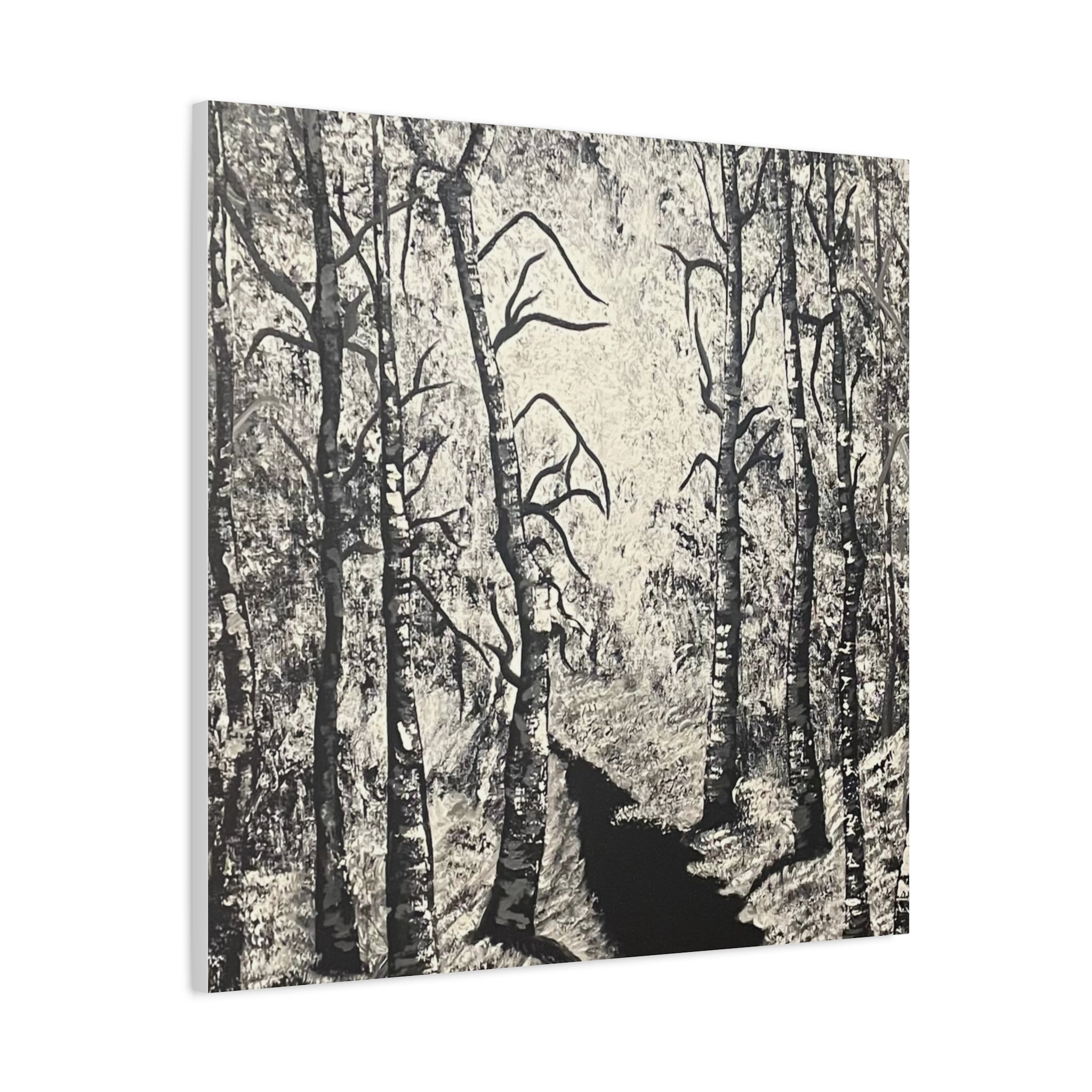 Silver Shadows Canvas Wall Art