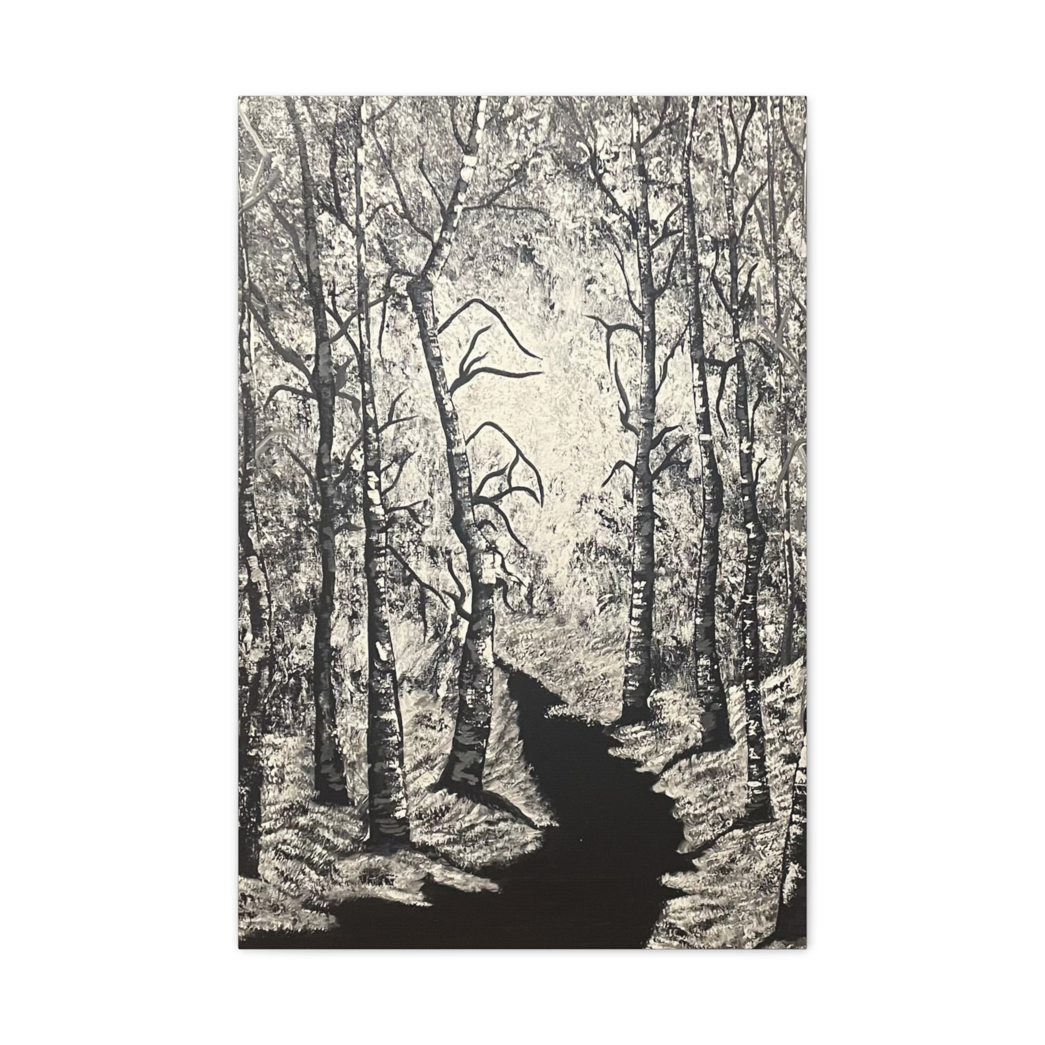 Silver Shadows Canvas Wall Art