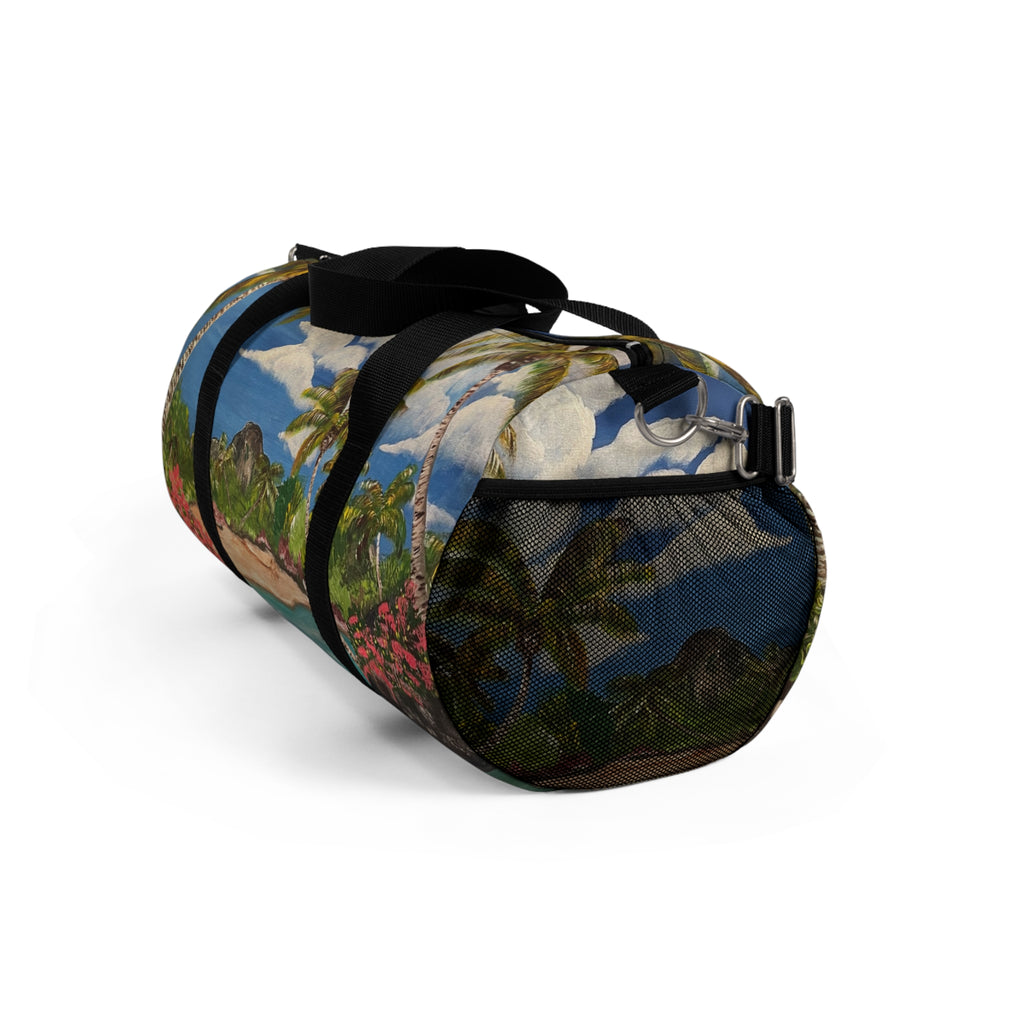 Blooming Paradise Duffel Bag Hand Painted Design