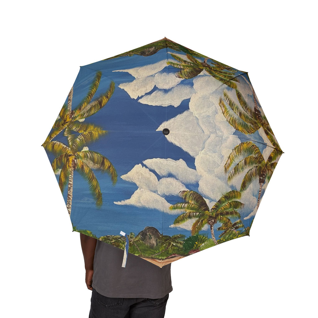 Blooming Paradise Hand Painted Design Umbrella