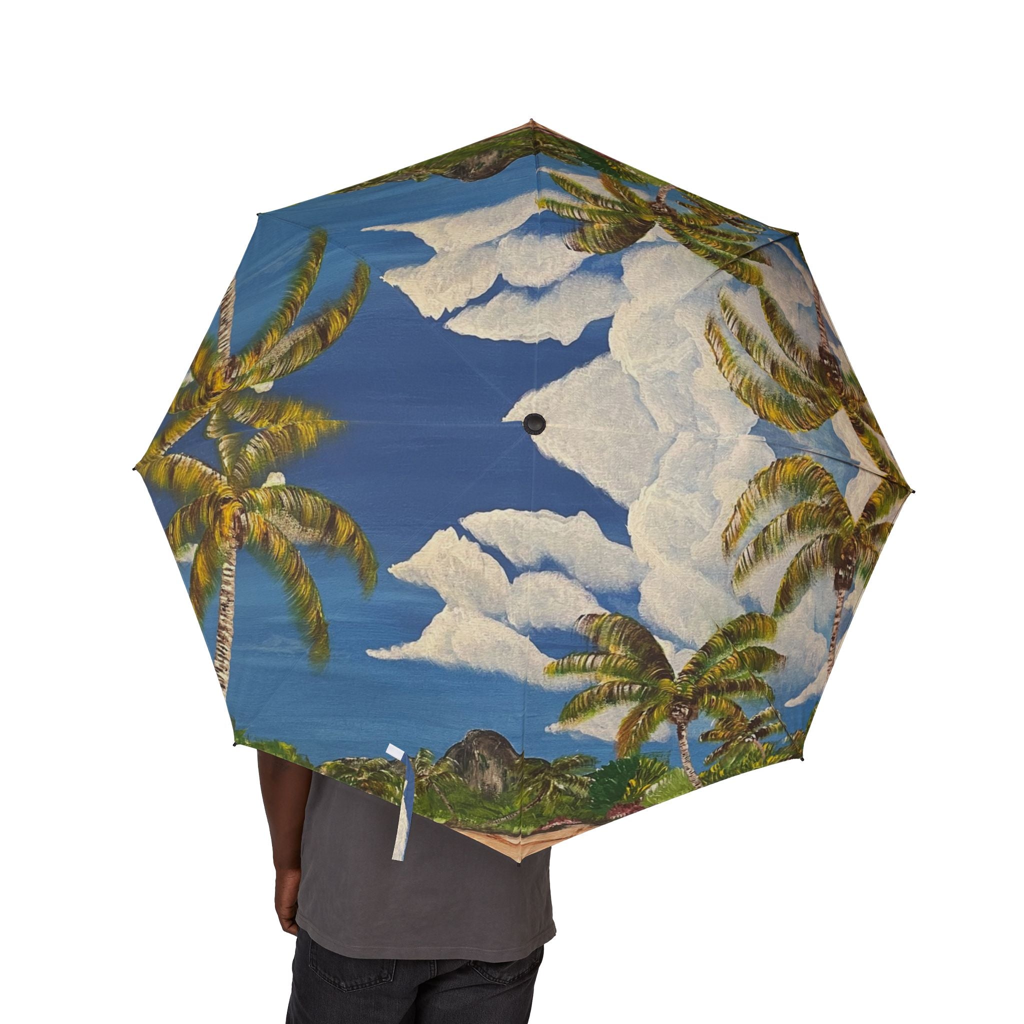 Blooming Paradise Hand Painted Design Umbrella