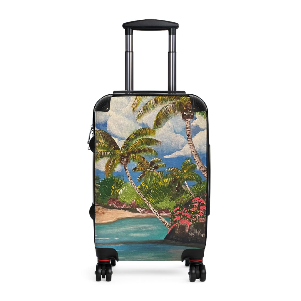 Blooming Paradise Handprinted Colorful Suitcase