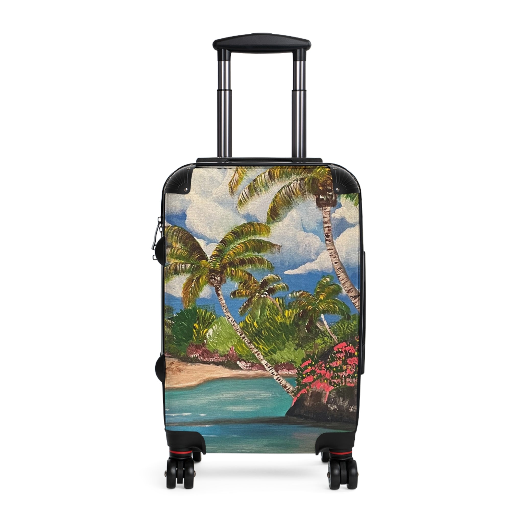 Blooming Paradise Handprinted Colorful Suitcase