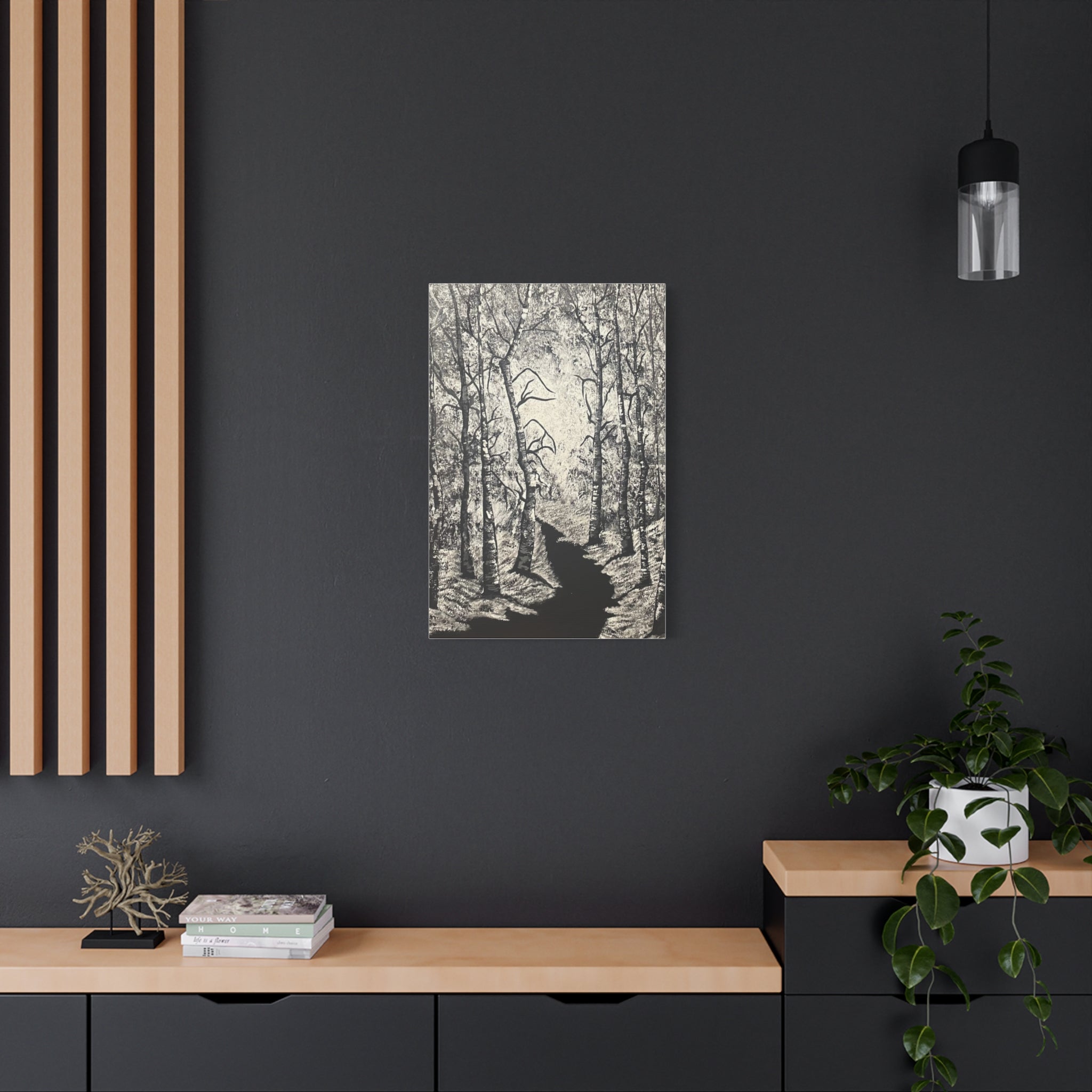 Silver Shadows Canvas Wall Art