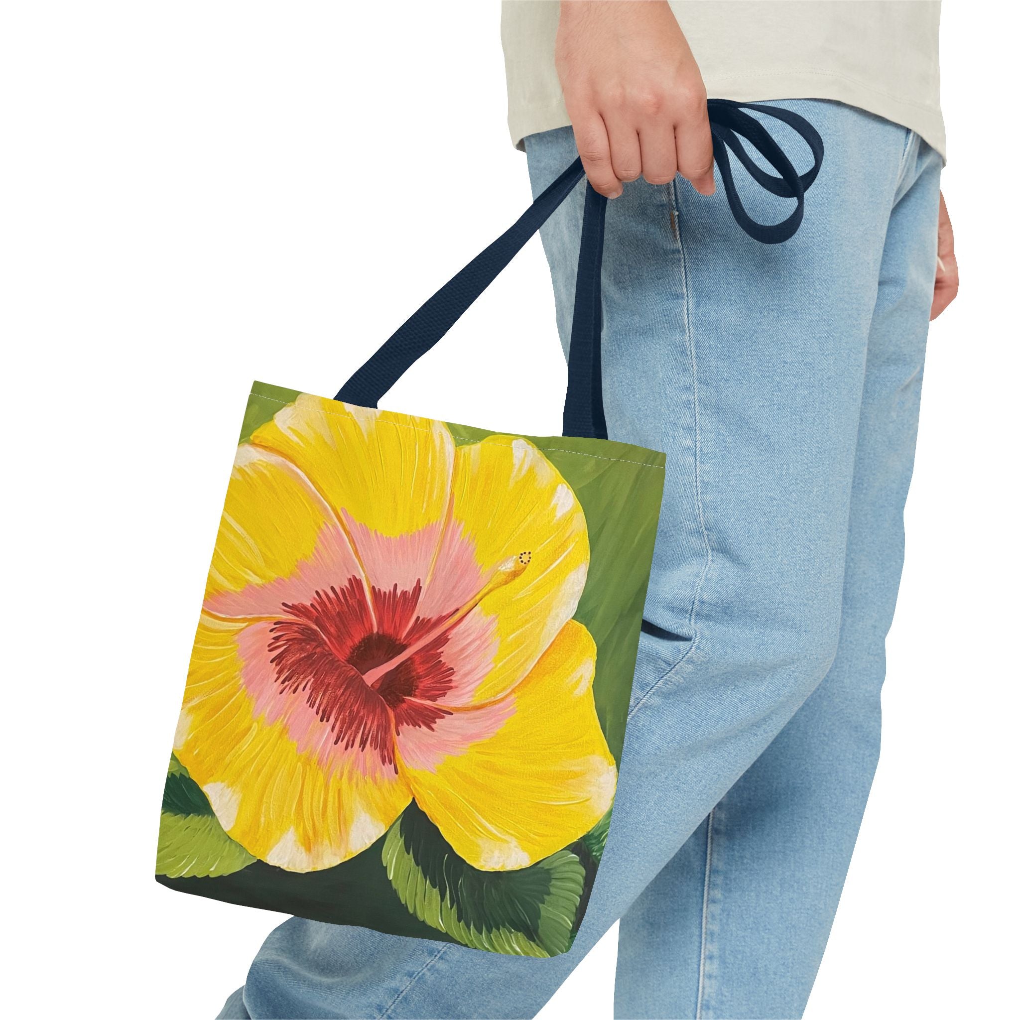 Blushing Sunrise Hand Painted Tote Bag