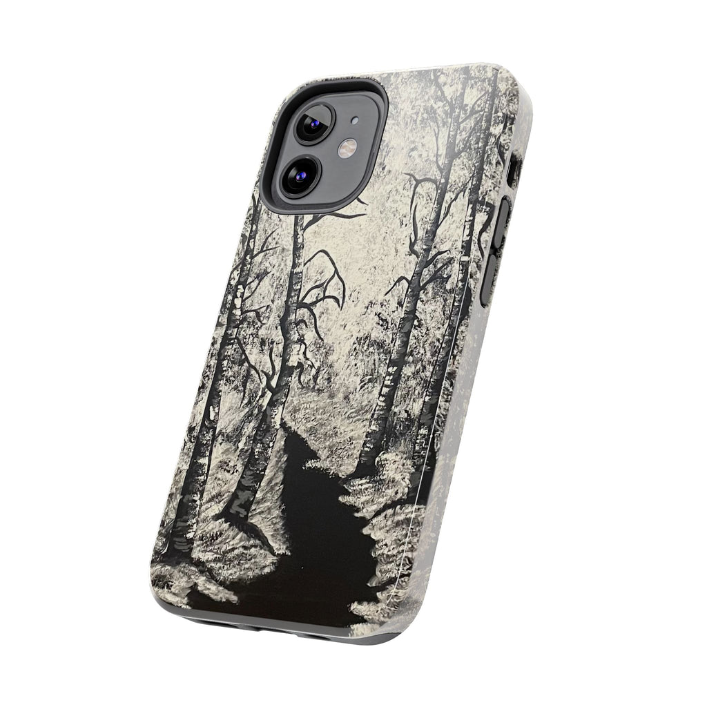 Silver Shadows Phone Case - Hand Painted Unique Designs
