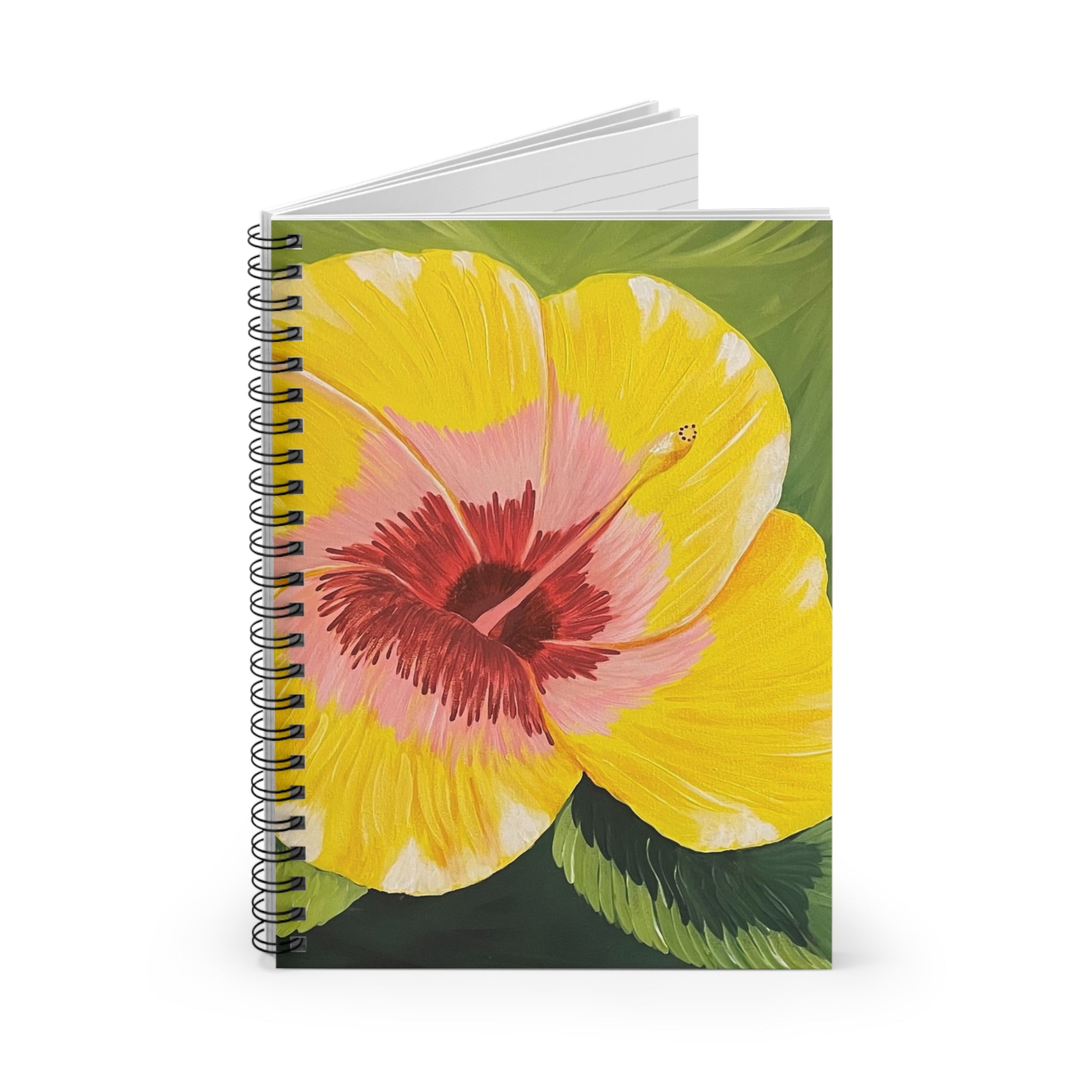 Blushing Sunrise Hand-Painted Spiral Notebook