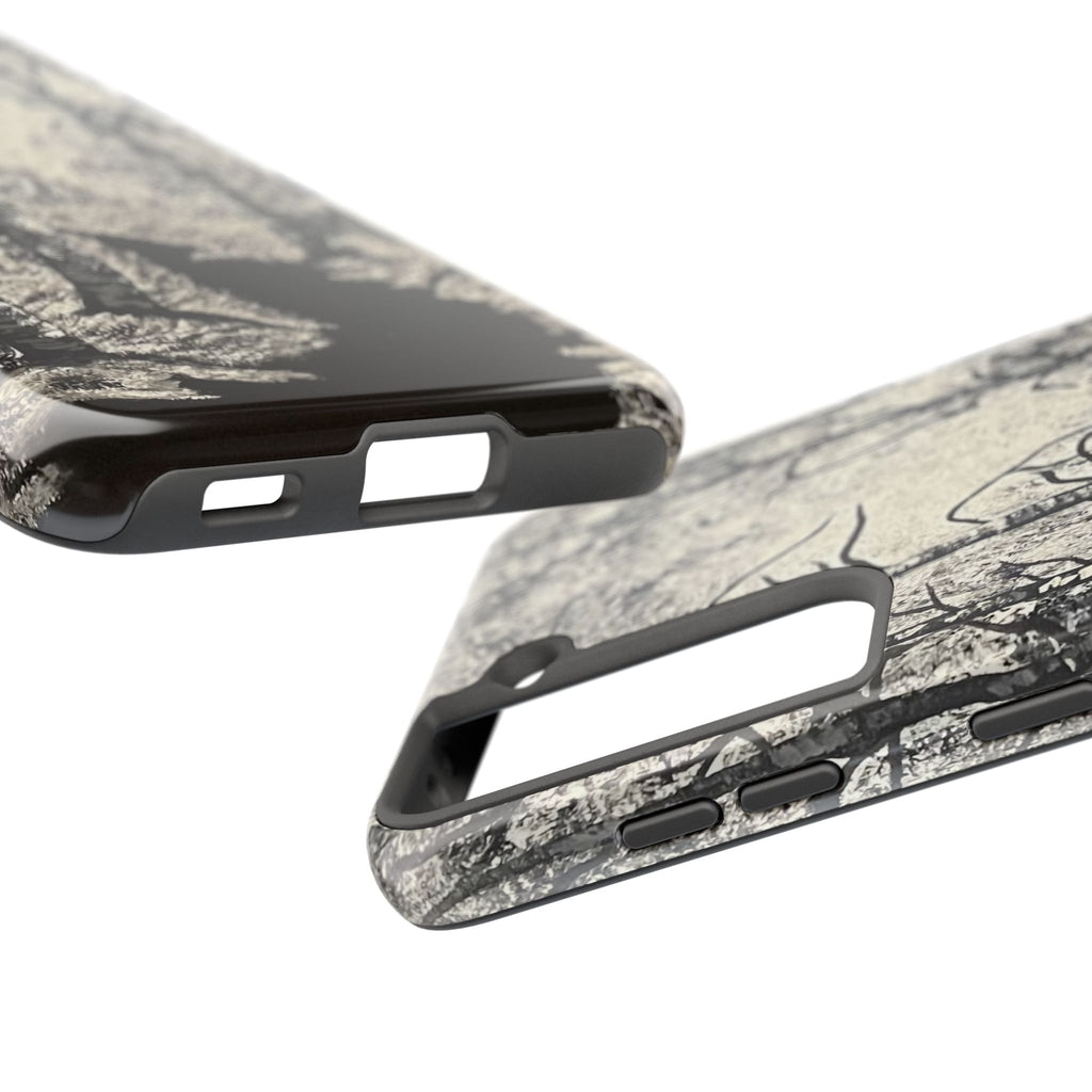 Silver Shadows Phone Case - Hand Painted Unique Designs