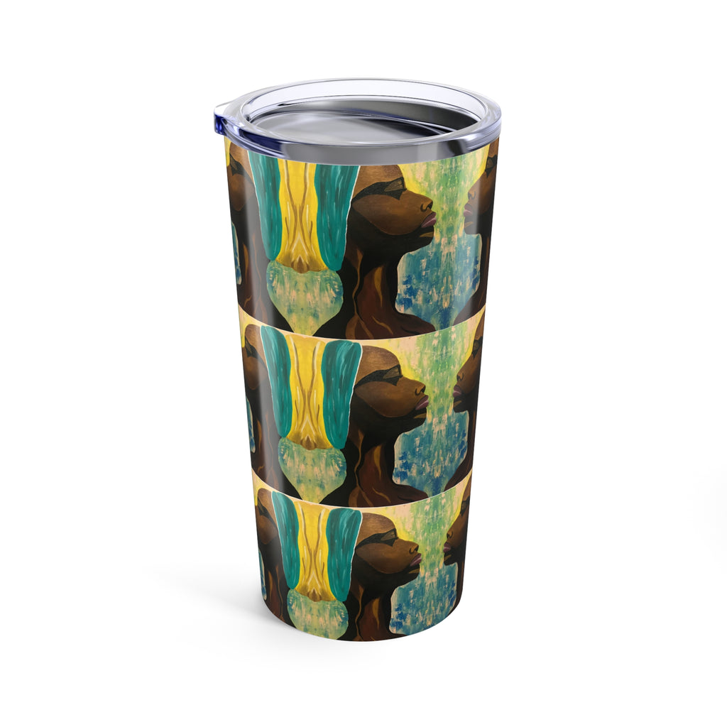 Hues of Heritage Tumbler 20oz, Vibrant Drinkware, Modern Art Travel Mug, Eco-Friendly Gift, Unique Home Beverage Container