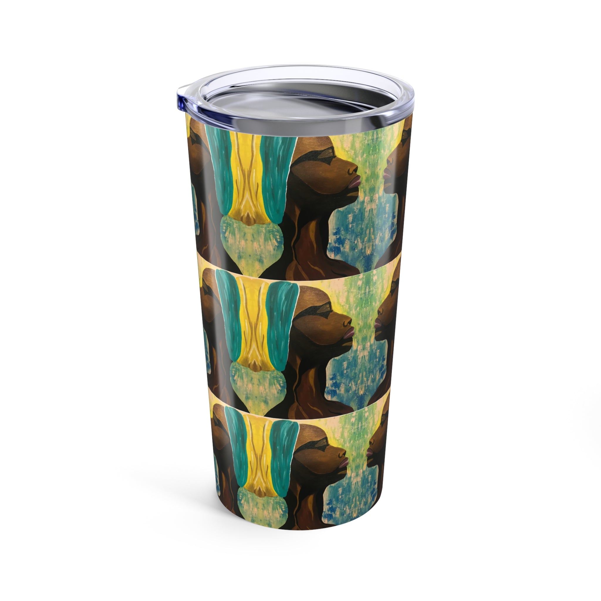 Hues of Heritage Tumbler 20oz, Vibrant Drinkware, Modern Art Travel Mug, Eco-Friendly Gift, Unique Home Beverage Container