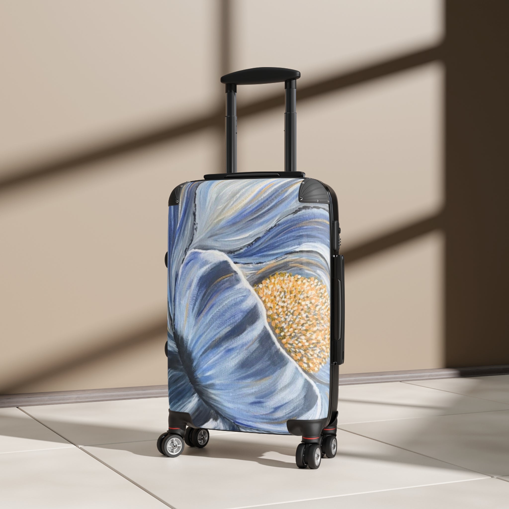 Velvet Current Handprinted Colorful Suitcase