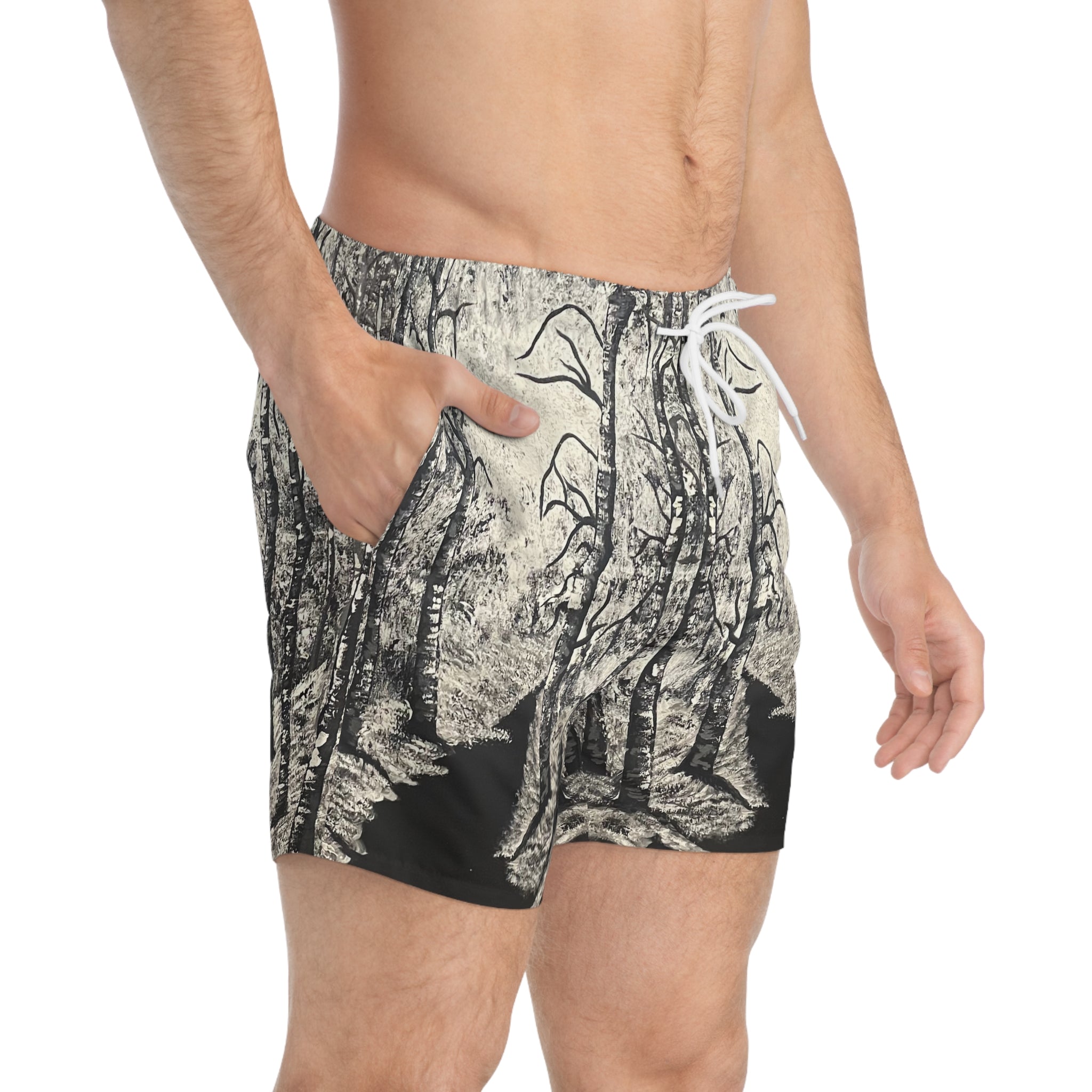 Silver Shadows Swim Trunks