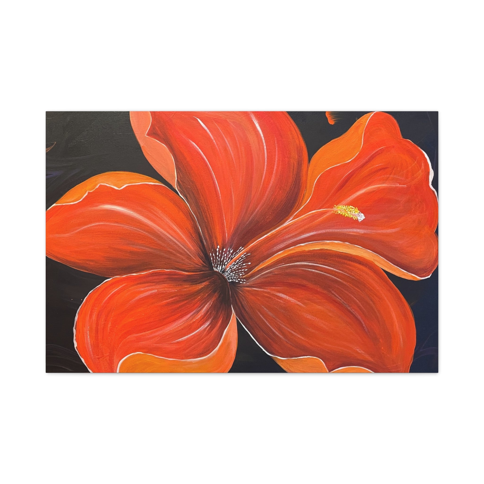 Scarlet Veil Abstract Art Canvas - Contemporary Wall Decor