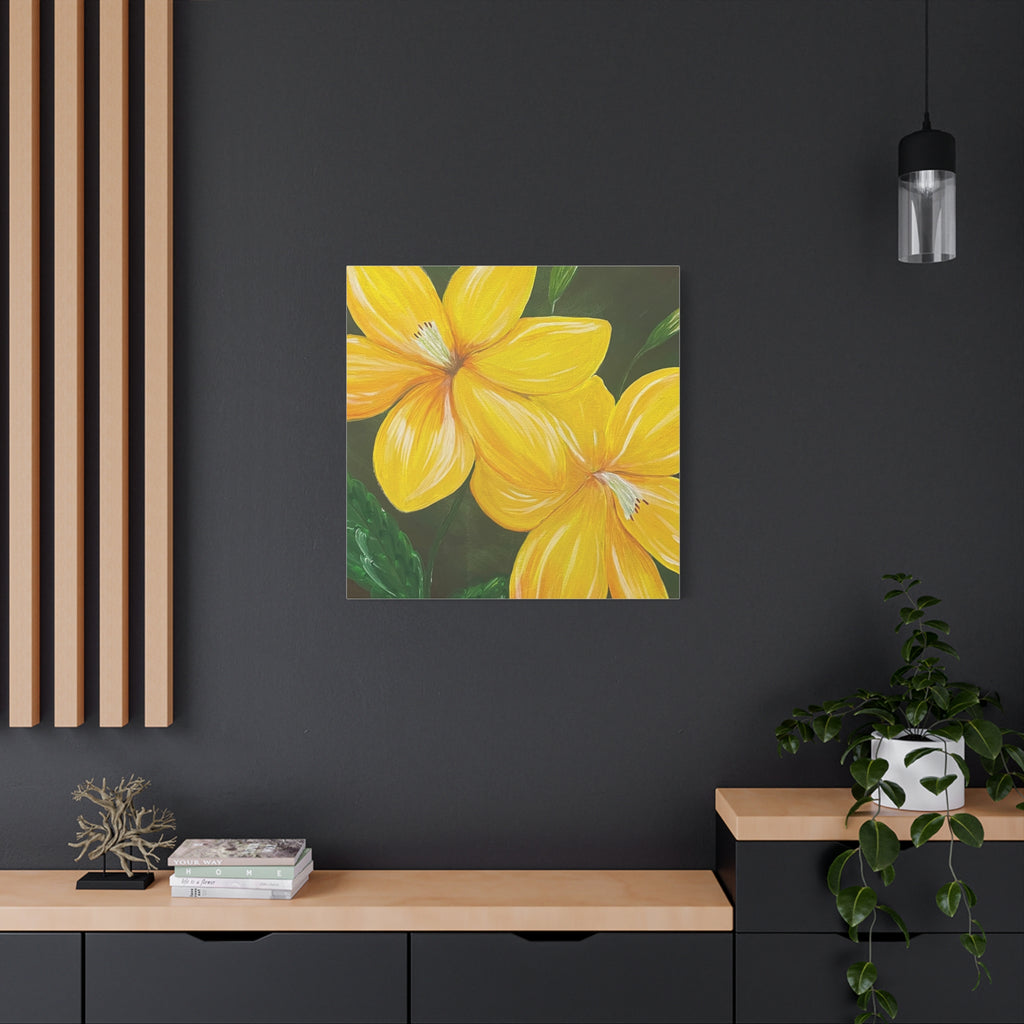 Golden Bloom Canvas Wall Art
