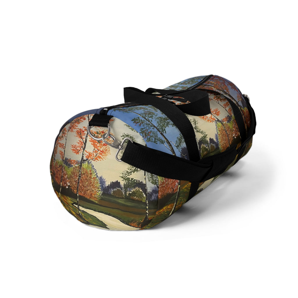 Whispering Birches Hand Painted Duffel Bag