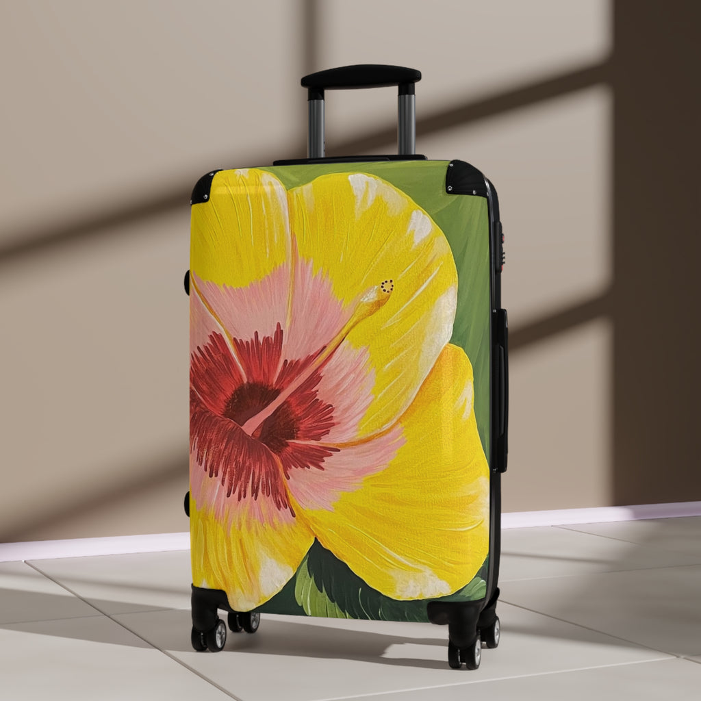 Blushing Sunrise Handprinted Colorful Suitcase
