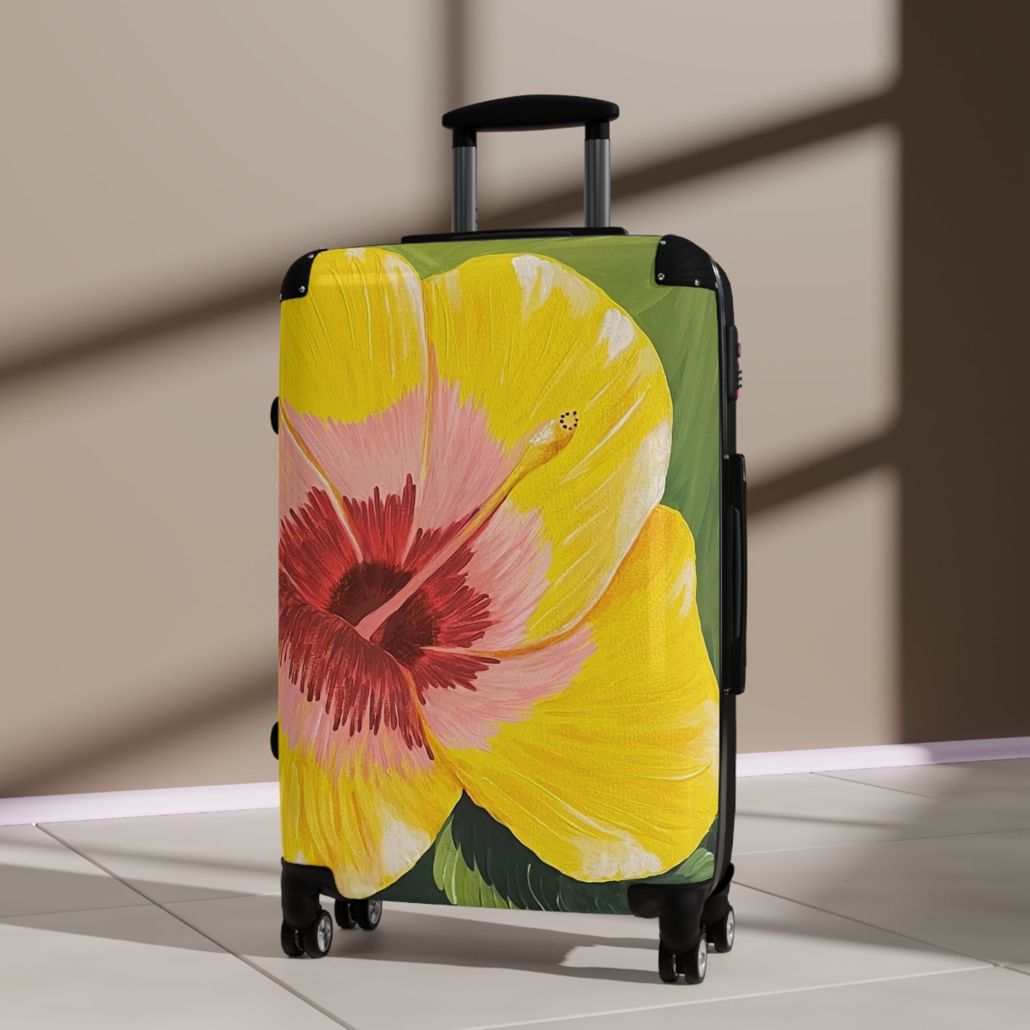 Blushing Sunrise Handprinted Colorful Suitcase