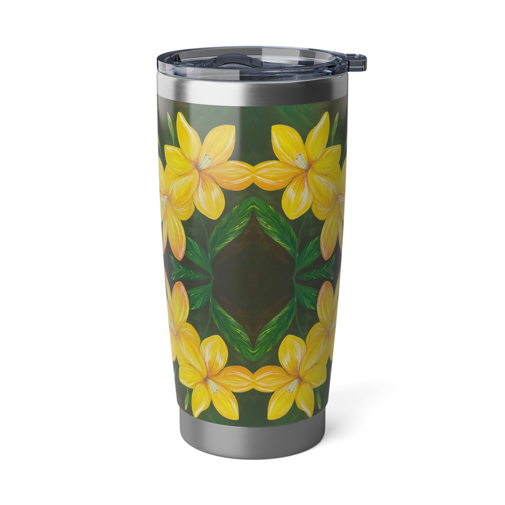 Golden Bloom Tumbler | 20oz Insulated Drinkware, Summer Travel Mug, Gift for Nature Lovers, Eco-Friendly Hydration