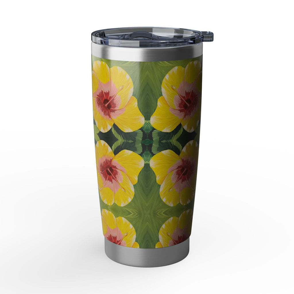 Blushing Sunrise Bloom Tumbler | Vagabond 20oz Insulated Drinkware, Summer Travel Mug, Gift for Nature Lovers, Eco-Friendly Hydration