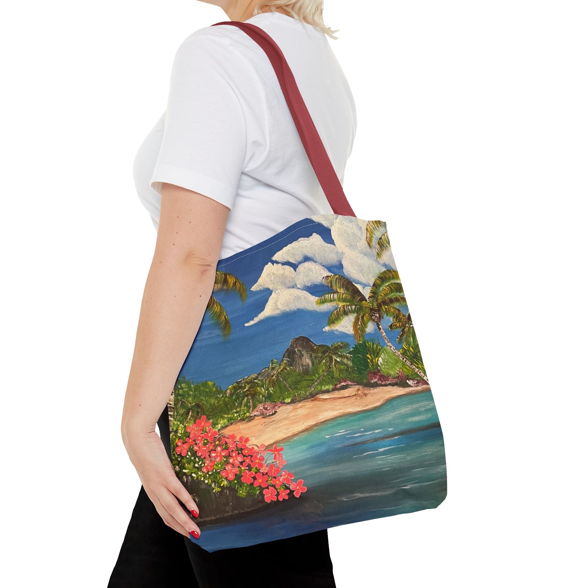 Blooming Paradise Hand Painted Tote Bag