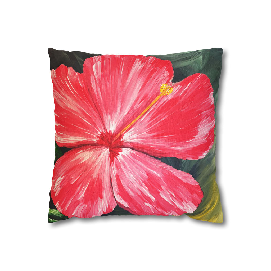 Hibiscus Hues Square Decorative Pillow Sham