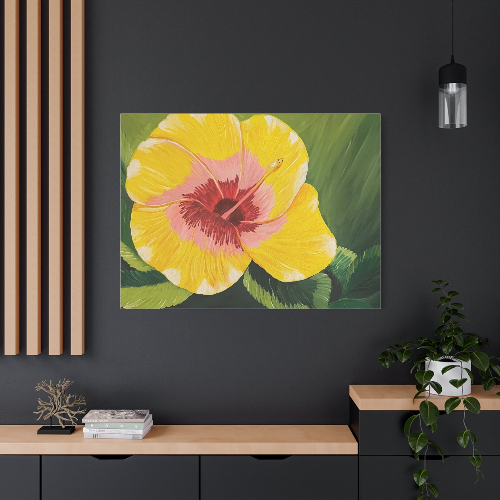 Blushing Sunrise Abstract Art Canvas - Contemporary Wall Decor