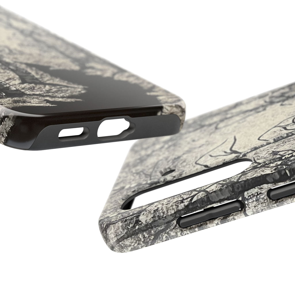 Silver Shadows Phone Case - Hand Painted Unique Designs