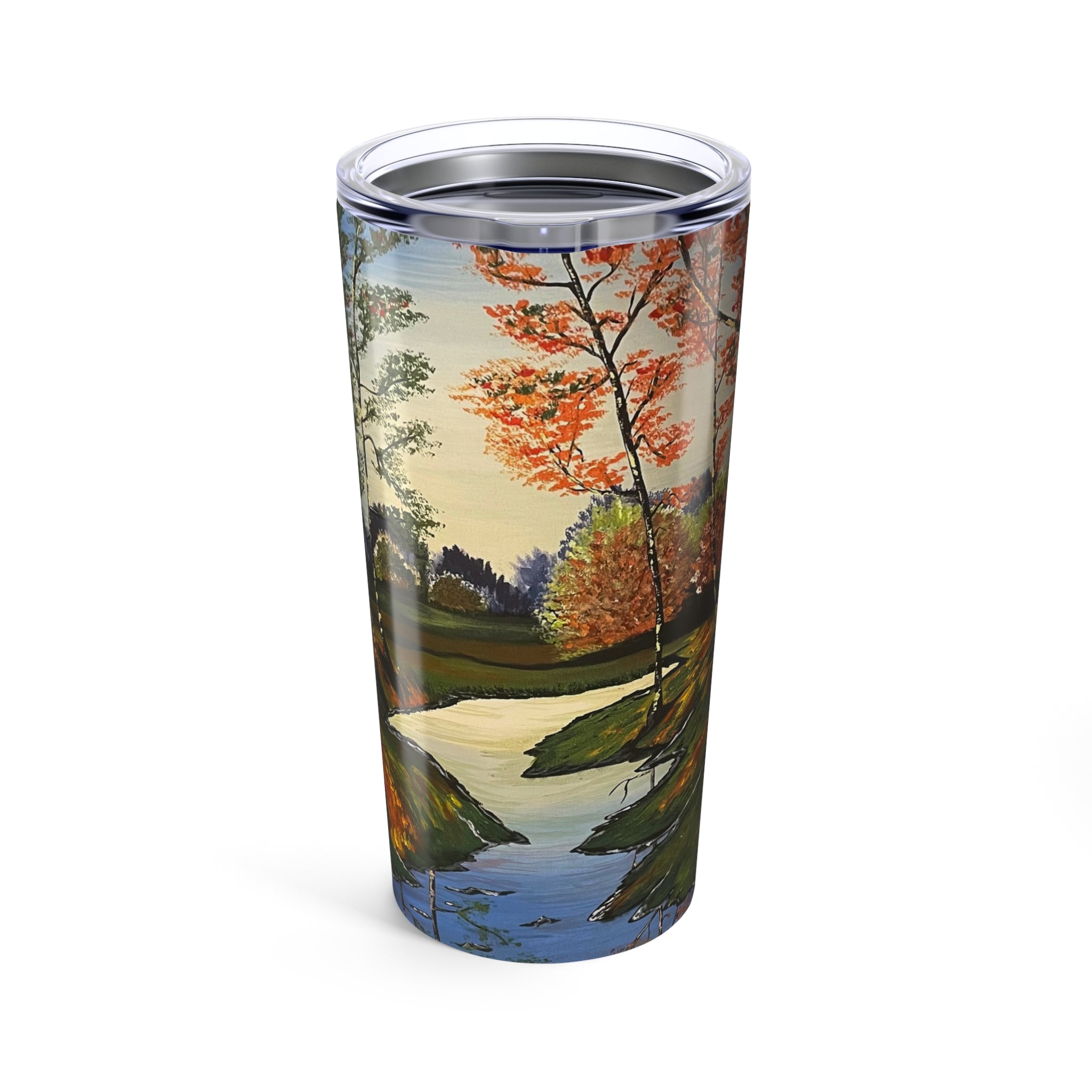 Whispering Birches 20oz Artistic Tumbler - Perfect Hand Painted Gift