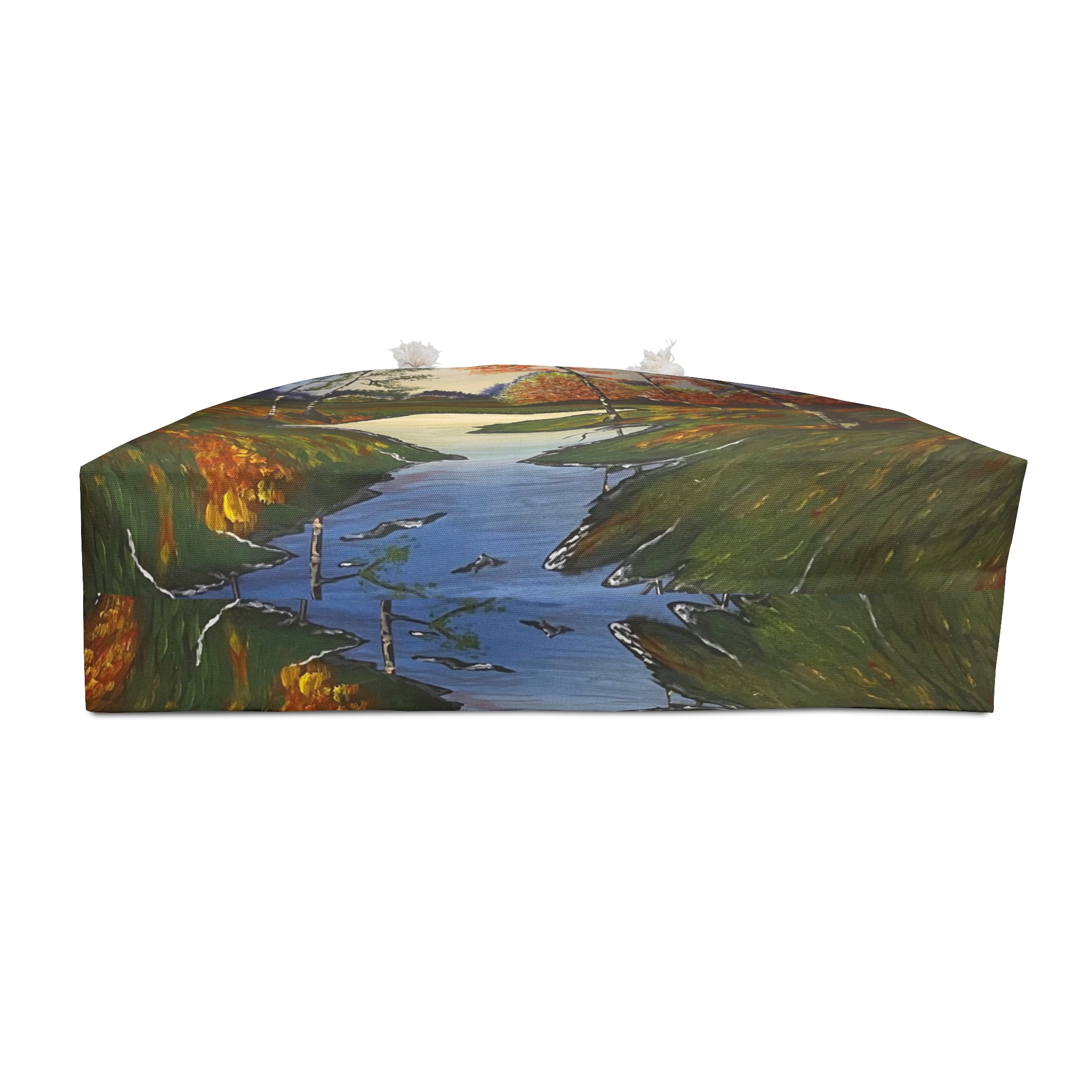 Whispering Birches Tote Bag with Hand Painted Designs