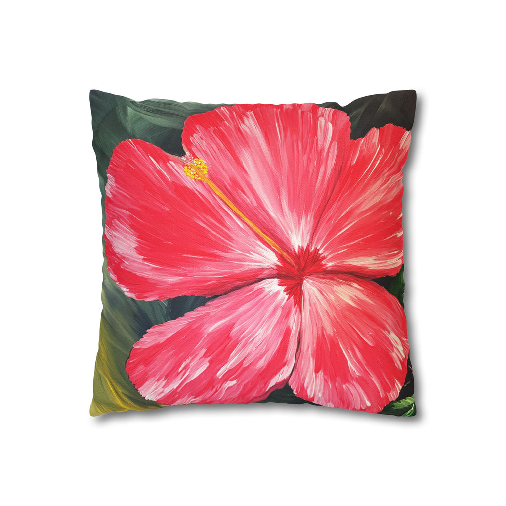 Hibiscus Hues Square Decorative Pillow Sham