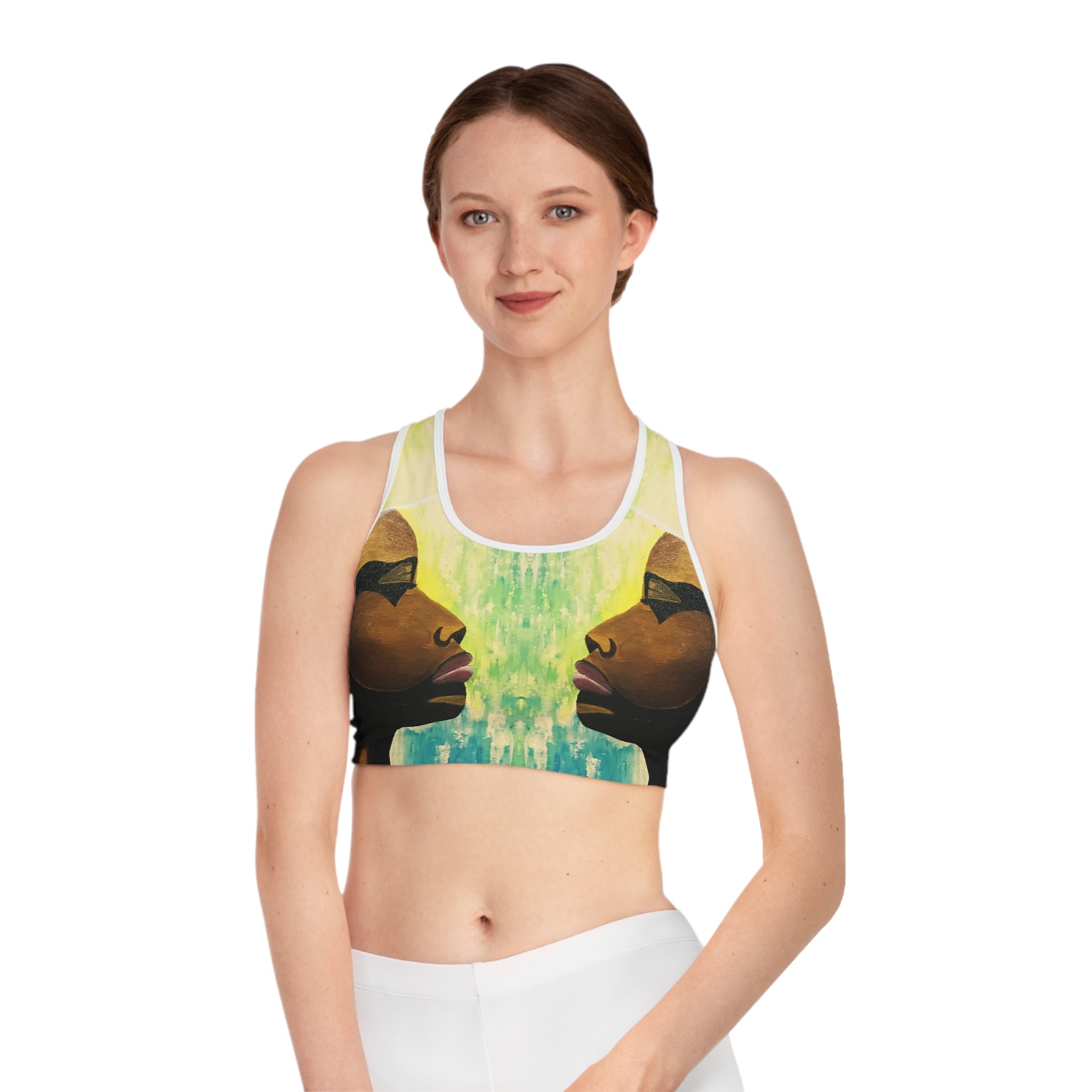 Hues of Heritage Sports Bra, Activewear for Yoga, Workout Gear, Gift for Fitness Lovers, Exercise Top, Beachwear