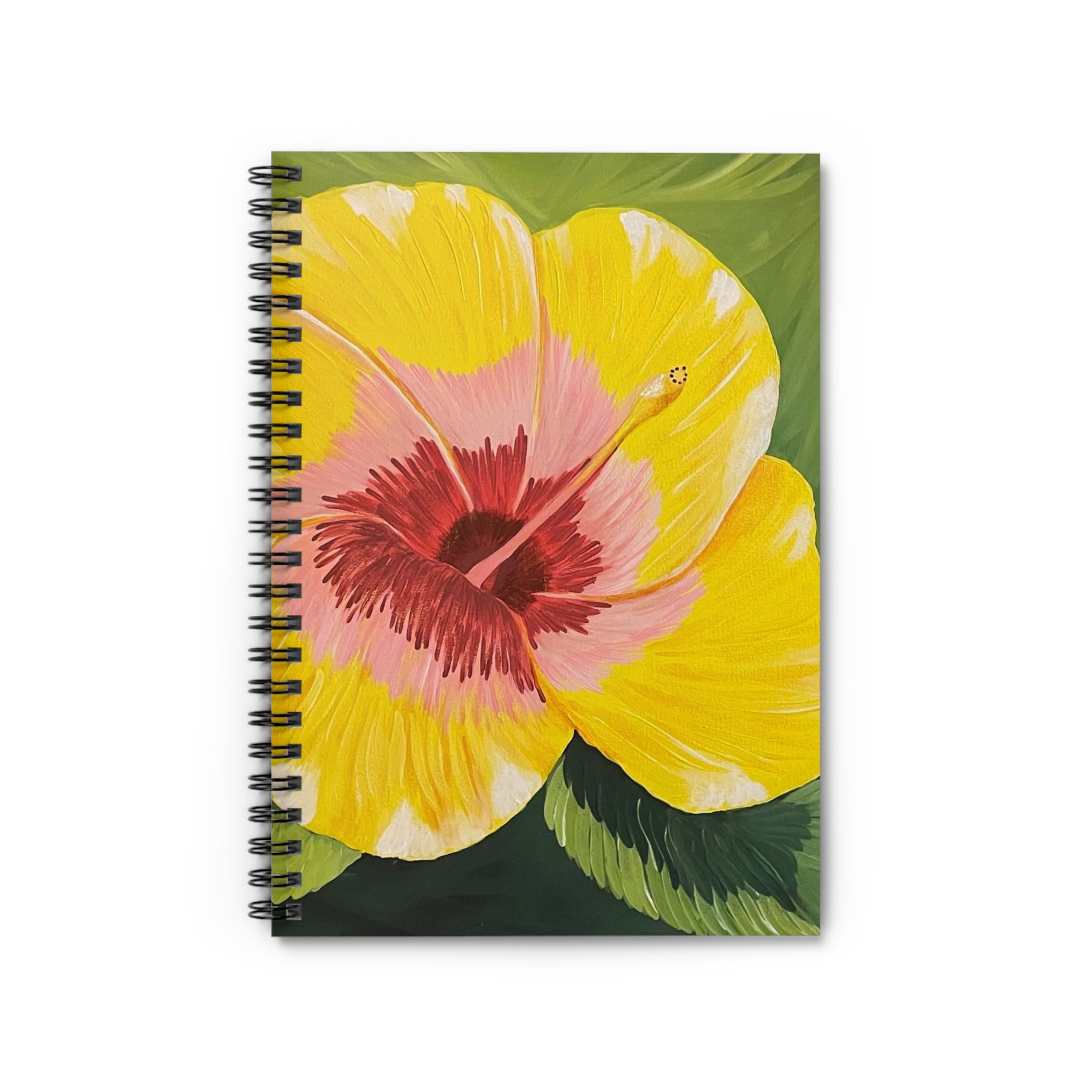 Blushing Sunrise Hand-Painted Spiral Notebook