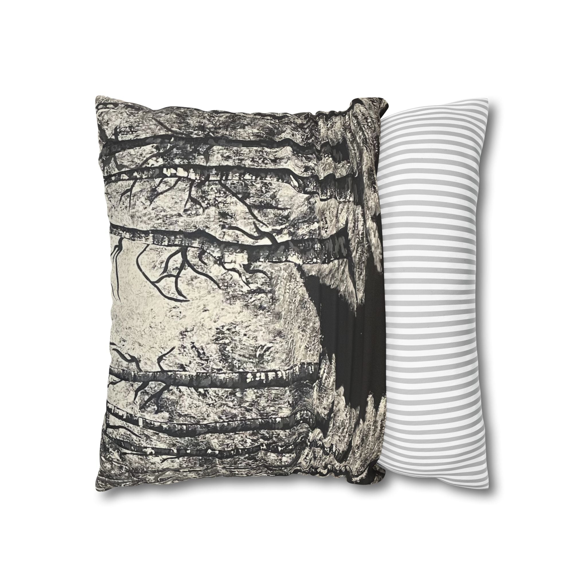 Silver Shadows Square Decorative Pillow Sham