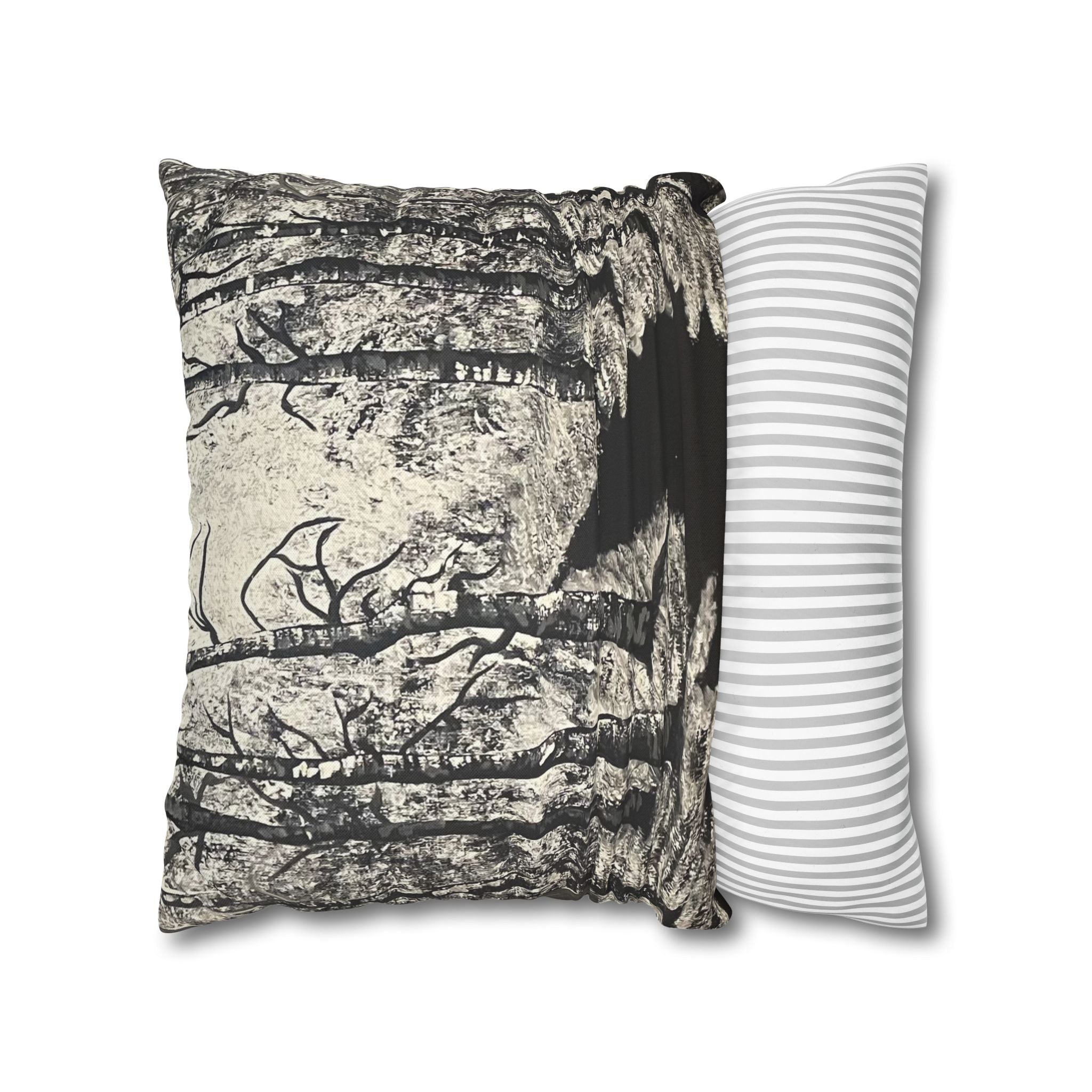 Silver Shadows Square Decorative Pillow Sham