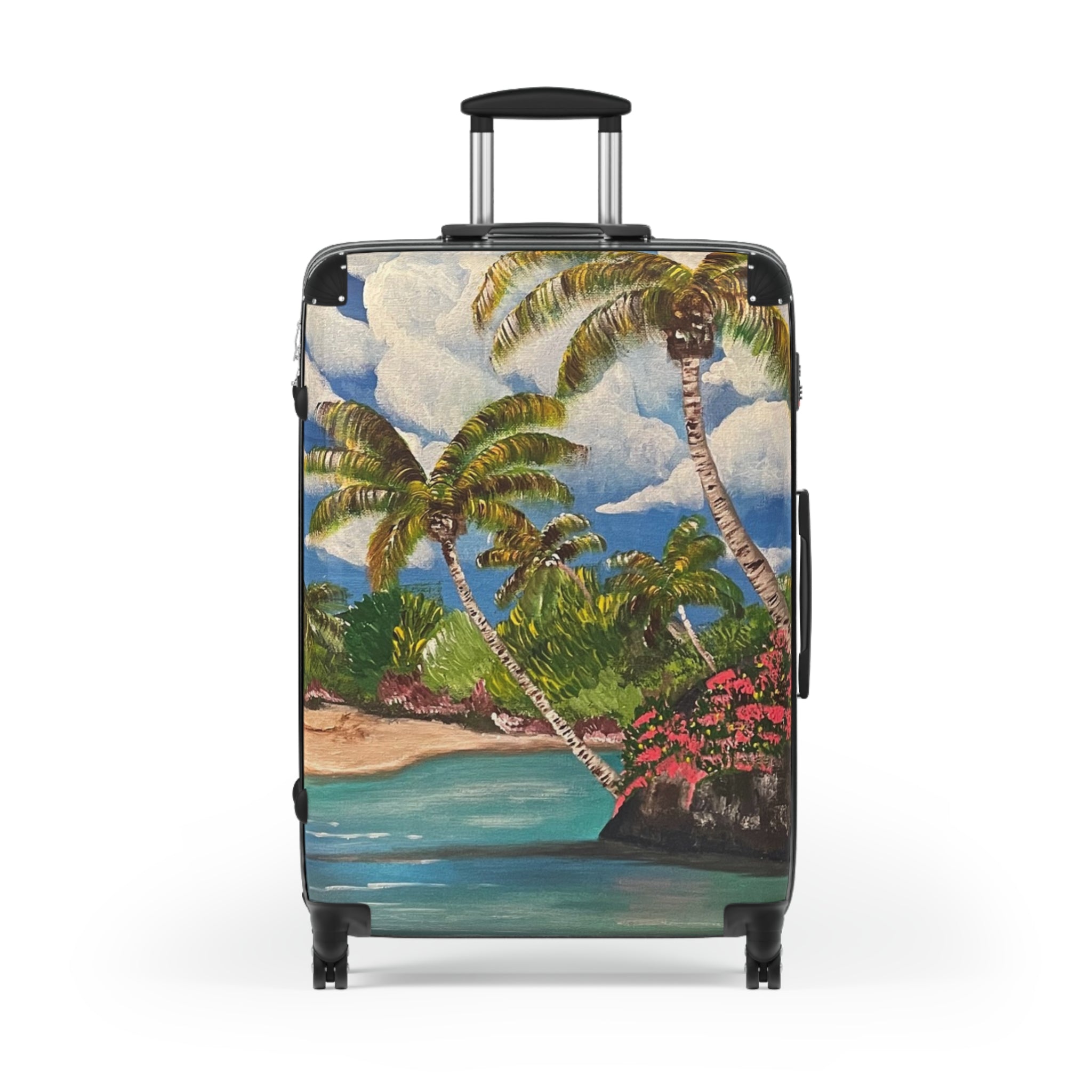 Blooming Paradise Handprinted Colorful Suitcase