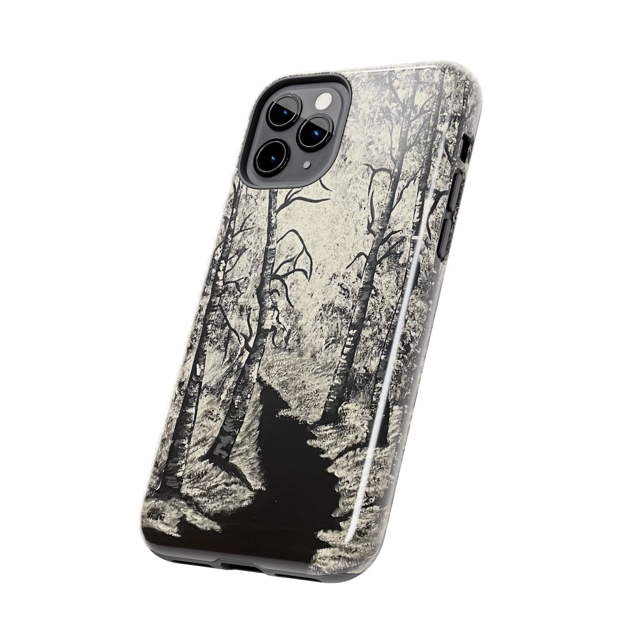 Silver Shadows Phone Case - Hand Painted Unique Designs
