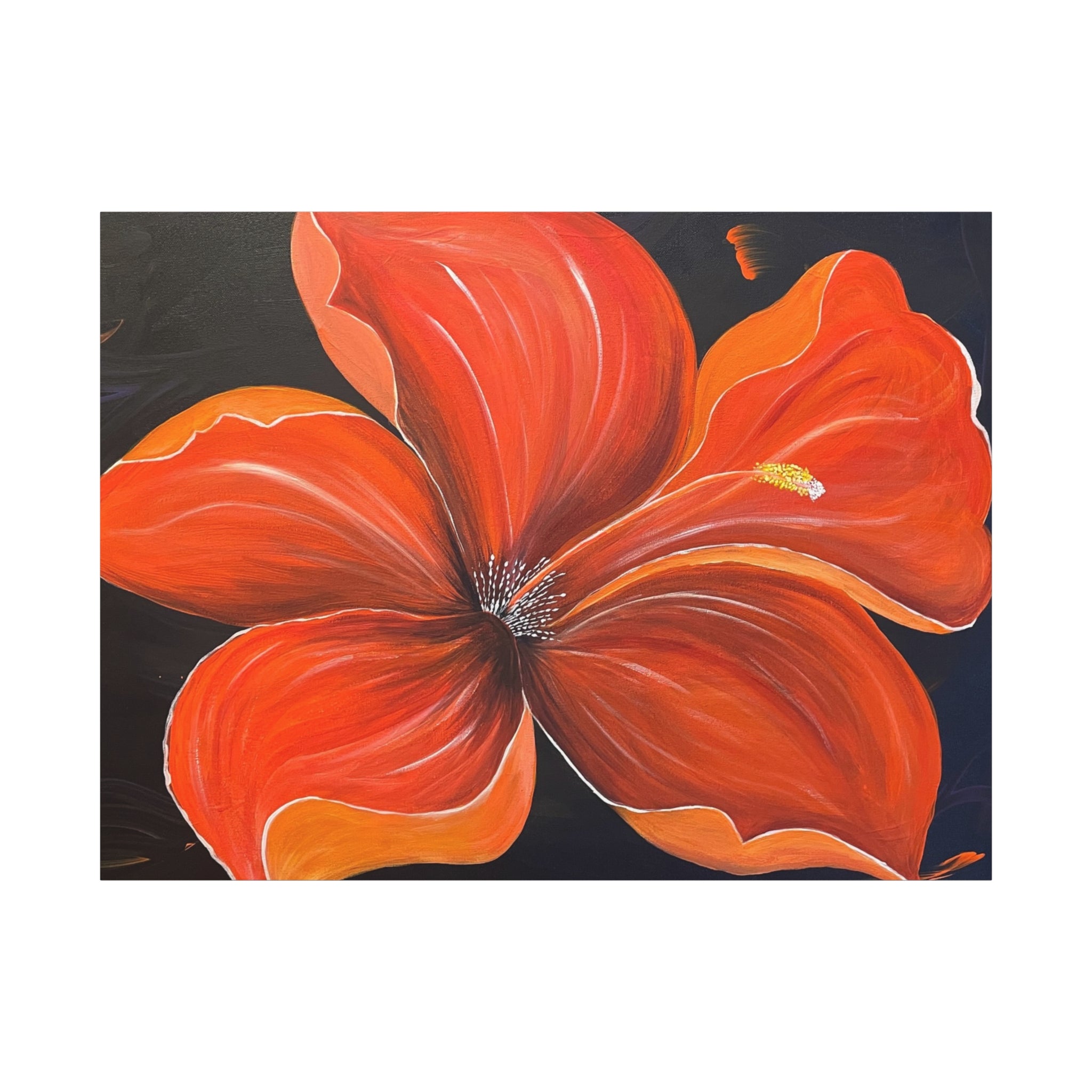 Scarlet Veil Abstract Art Canvas - Contemporary Wall Decor